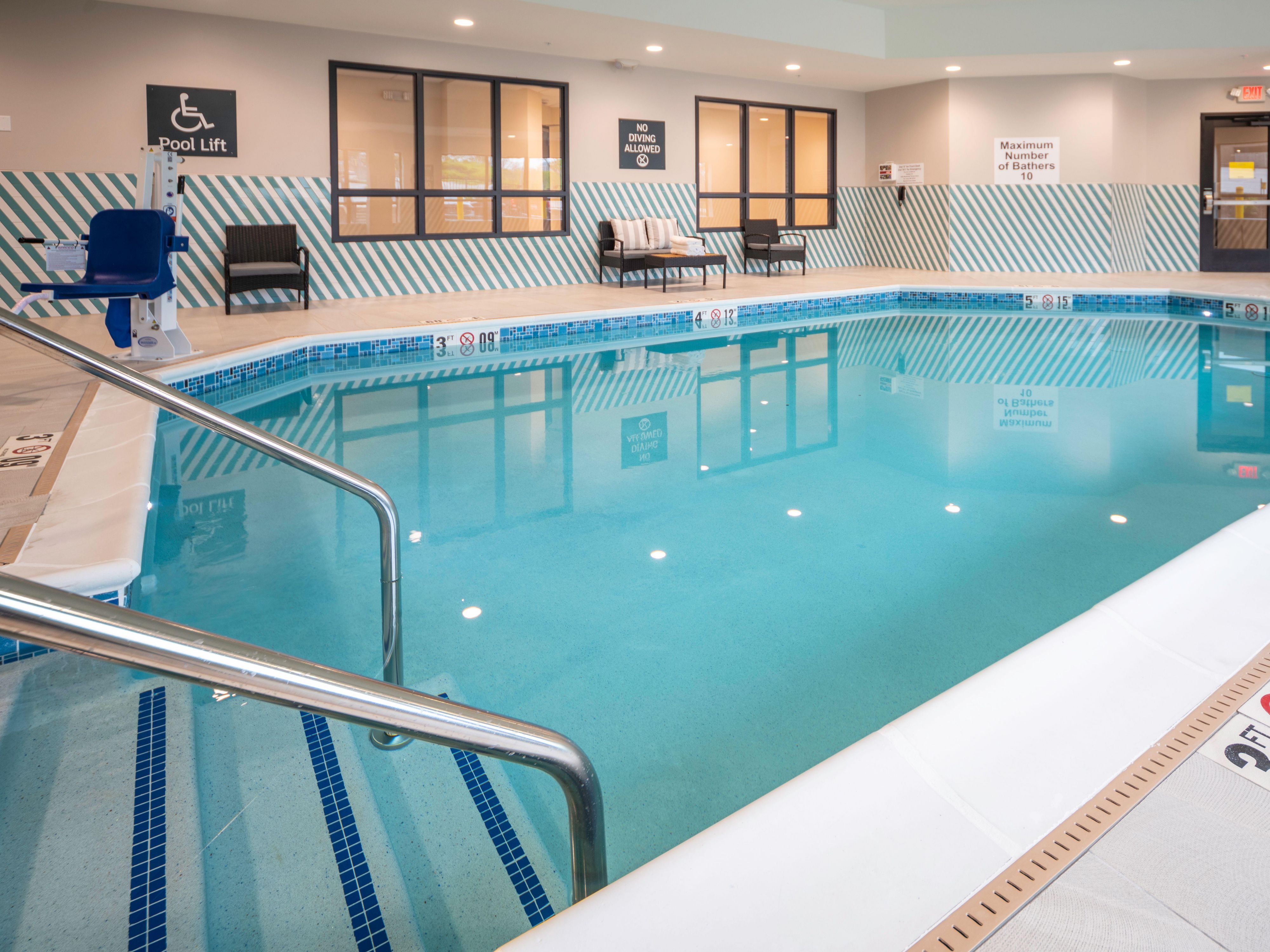 Start your day with invigorating laps, make a midday splash, or enjoy a leisurely evening swim in our heated, indoor pool. Whether you prefer a workout or a relaxing dip, our pool provides the perfect space for both recreation and relaxation. Pool hours are from 5:00am – 10:00pm.