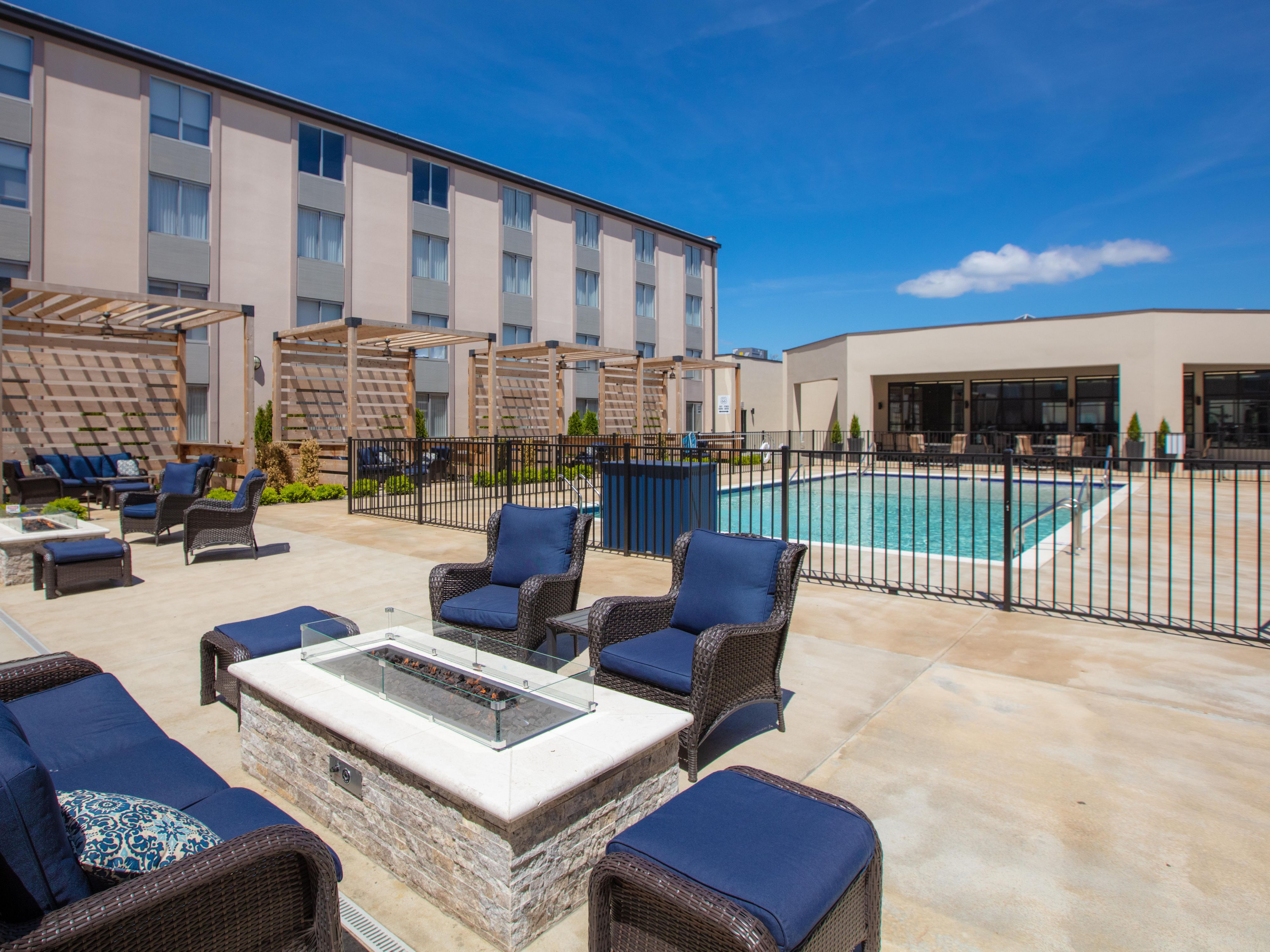 Take a dip in our outdoor pool or lounge in the poolside cabana.