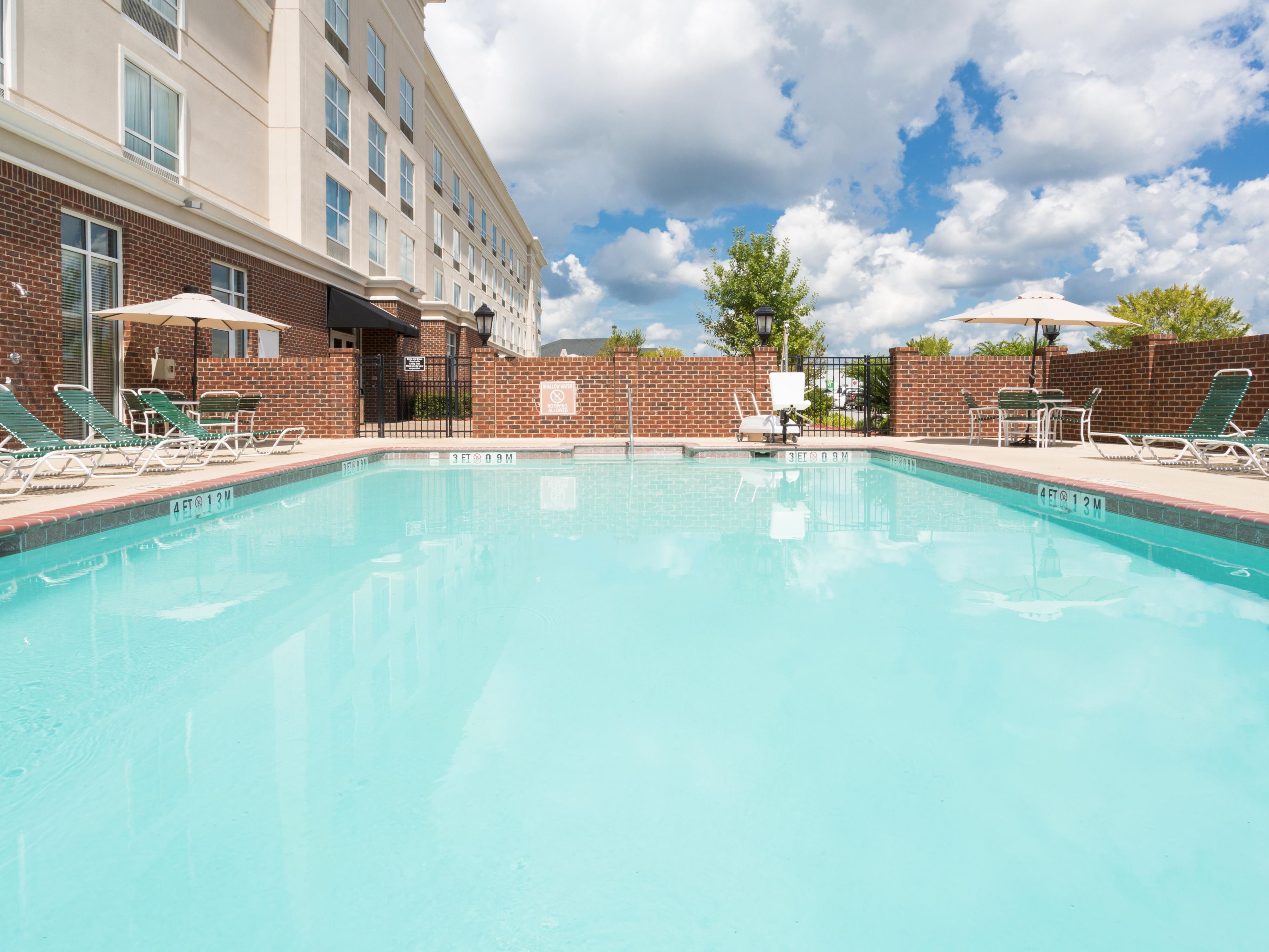 Relax and rejuvenate by our outdoor pool and jacuzzi