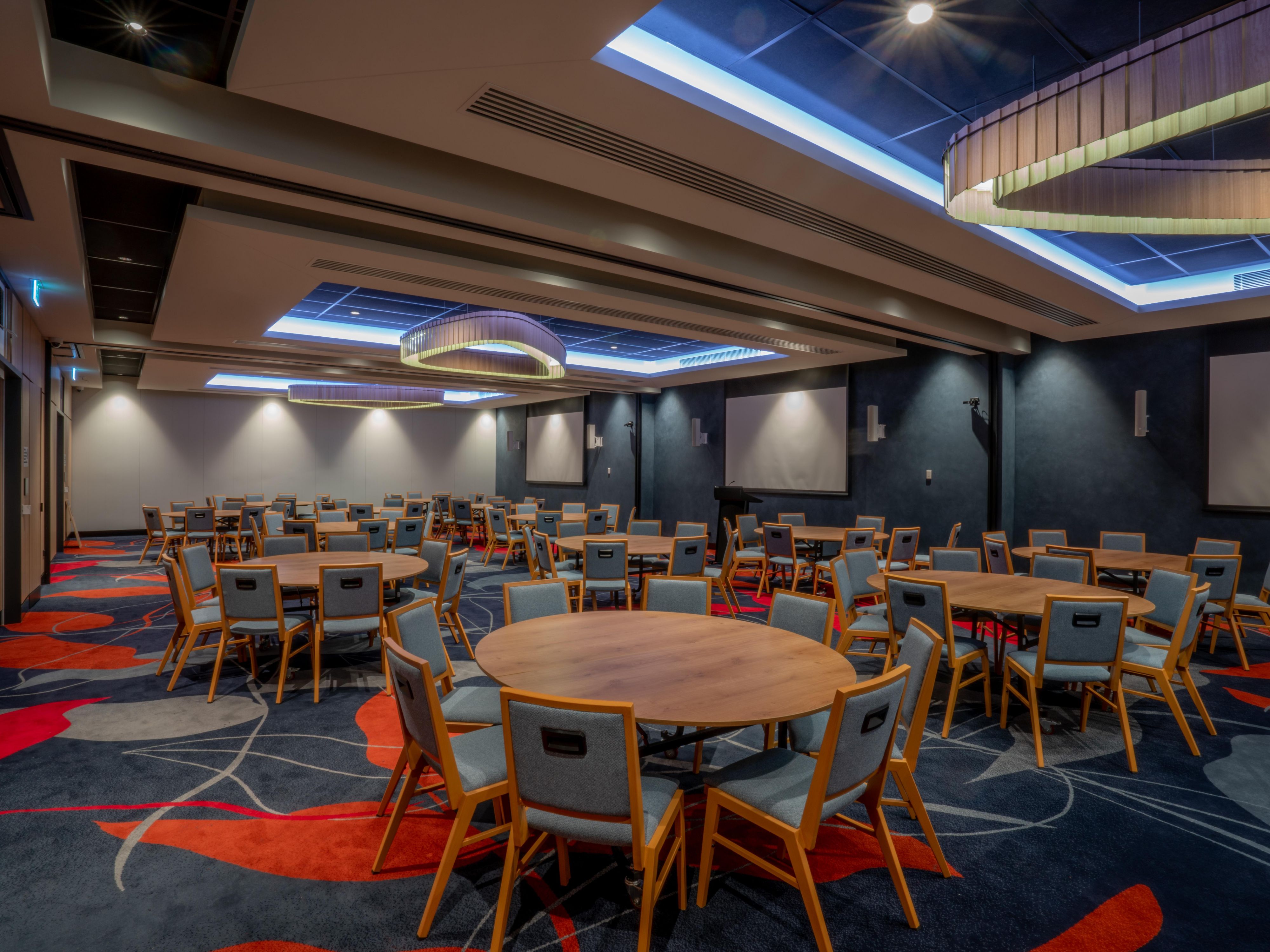 Offering versatile rooms that cater to meetings, conferences, workshops, weddings, and exhibitions, the Saints Event Centre is perfect for business and social gatherings. With state-of-the-art technology, inviting décor, customised catering, and personalised service, hosting your event is a breeze. Plus, free parking for all guests and delegates.