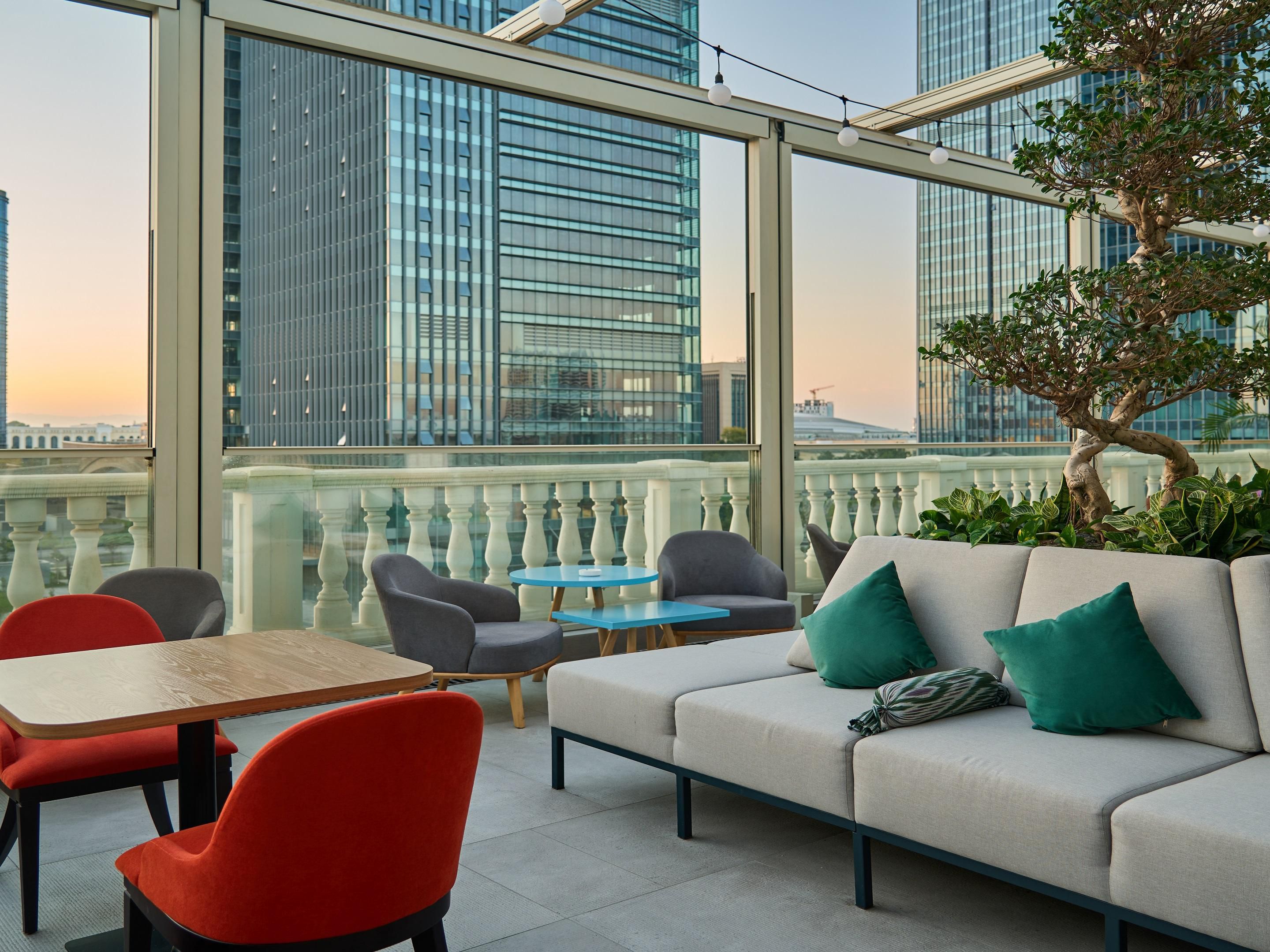 Nothing quite tops off a great meal better than a spectacular view. From early morning until late at night, our Sonet Restaurant and Bar offers you stunning views of the park and the urban masterpieces of Tashkent City along with unforgettable gastronomic experiences and a whole palette of flavors of local and international cuisine.