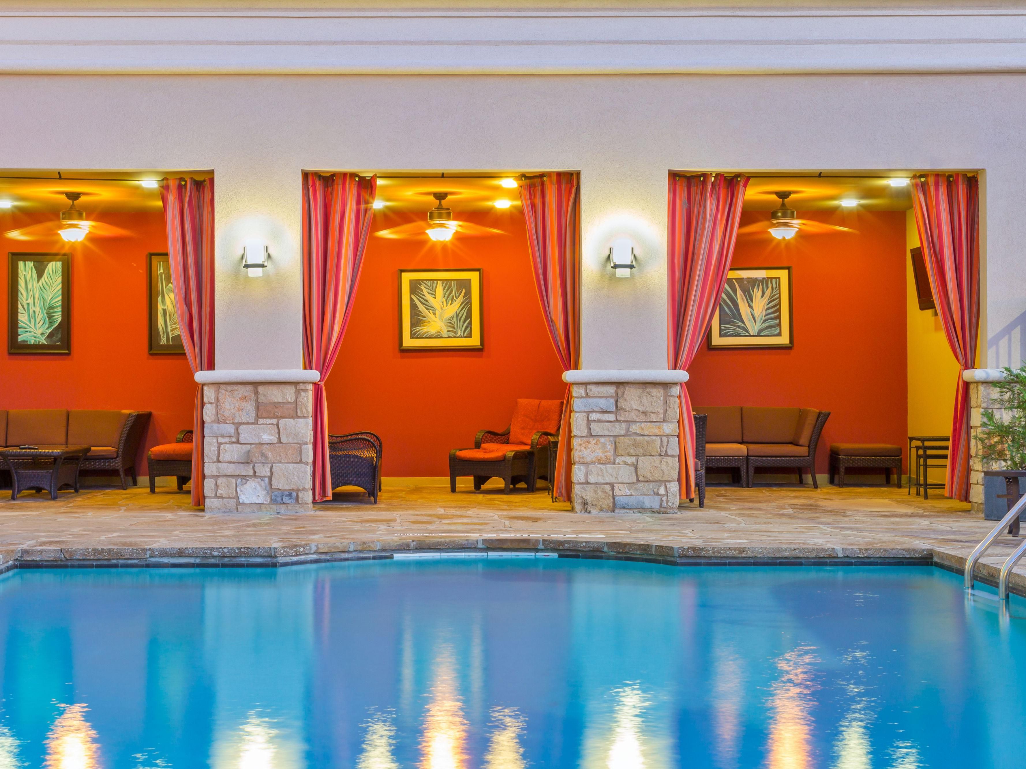 Relax in the sun or unwind in the shade of our inviting cabanas, each equipped with a 40-inch TV. Available on a first-come, first-served basis, they’re a favorite gathering spot for friends and family.