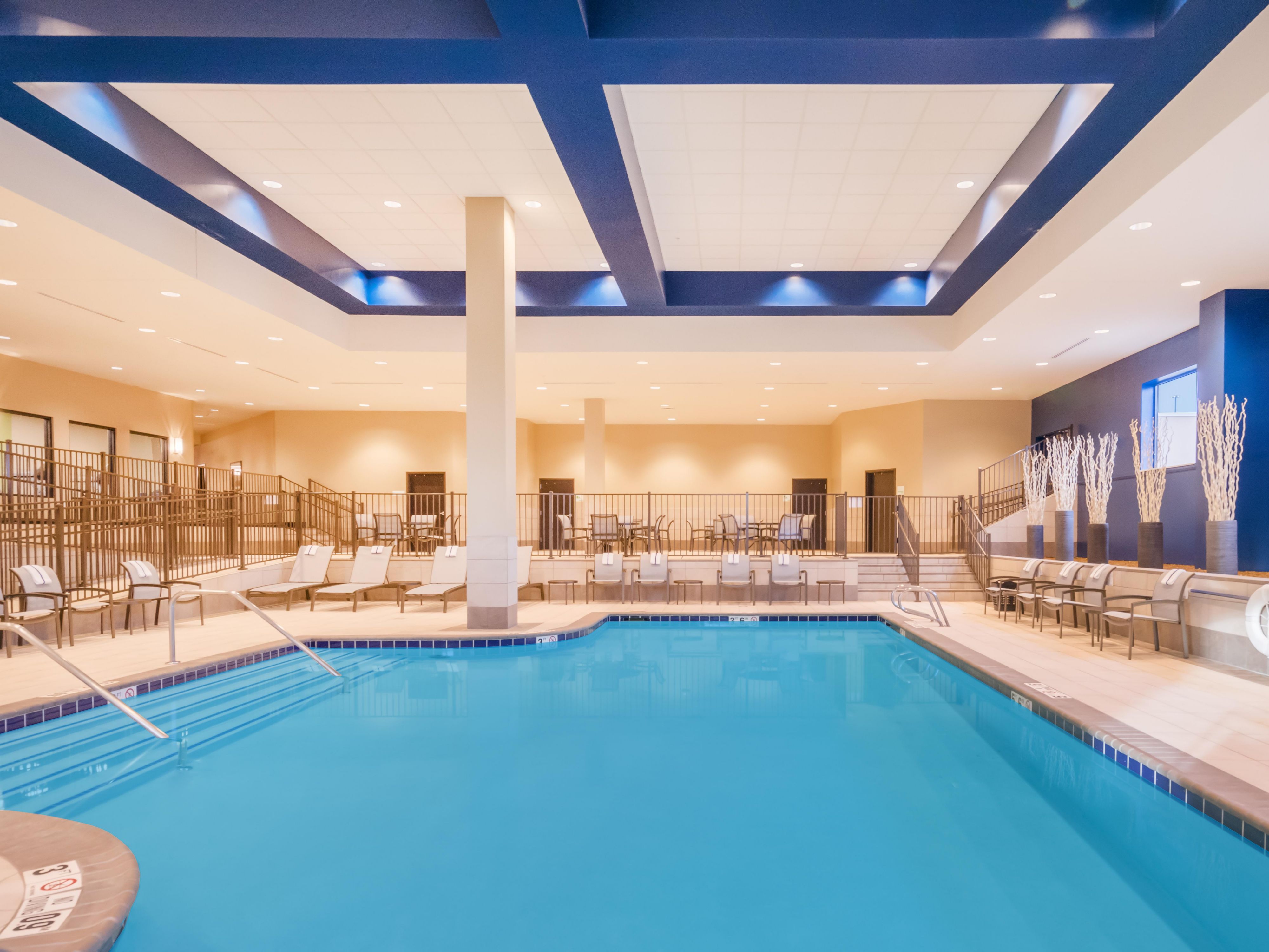 Salt water pool area great for kids and families. This area is open everyday 10:00am-11:00pm. Next to the open pool area, there are tables and chairs to relax at or grab a bite to eat.