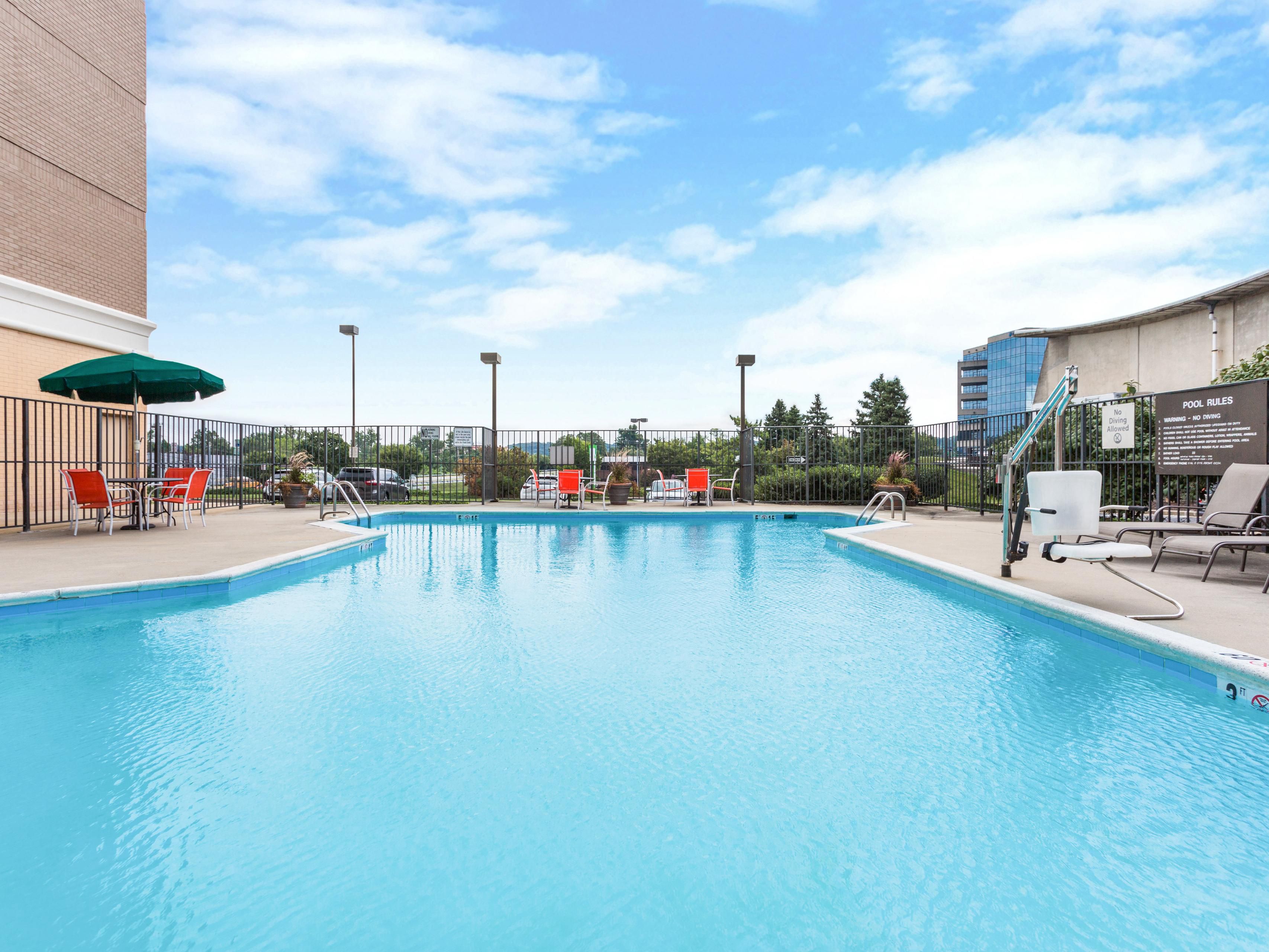 Cool off in our Outdoor pool. Open Memorial Day to Labor Day.