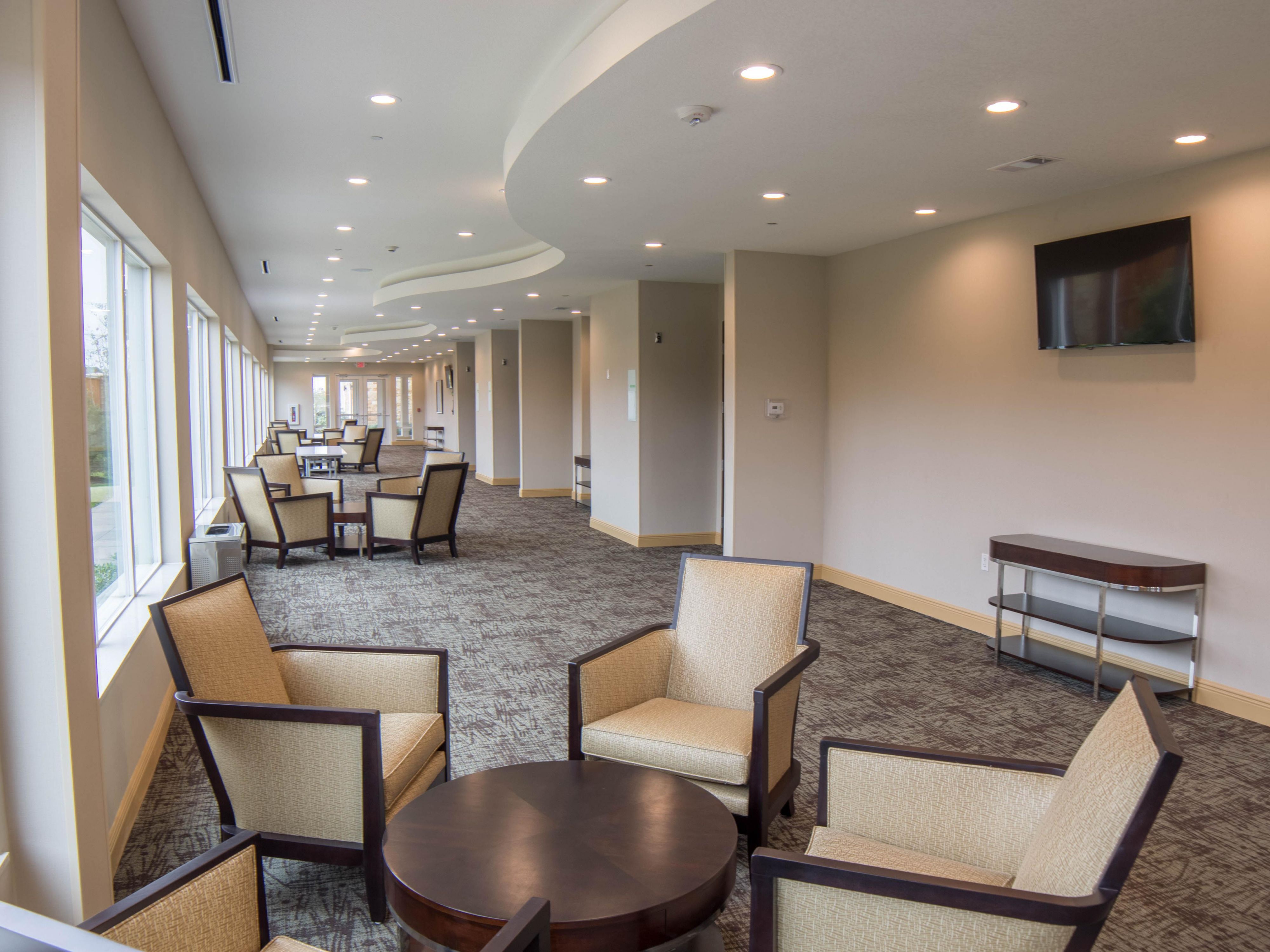 Host meetings and events in our Trophy Club Grand Ballroom. Our 4,500 sq. ft. venue provides elegance and versatility, dividing into three separate spaces for smaller gatherings. The adjoining pre-function area is perfect for receptions, networking, or breakout sessions, providing flexibility for any event setup. We make every event exceptional!