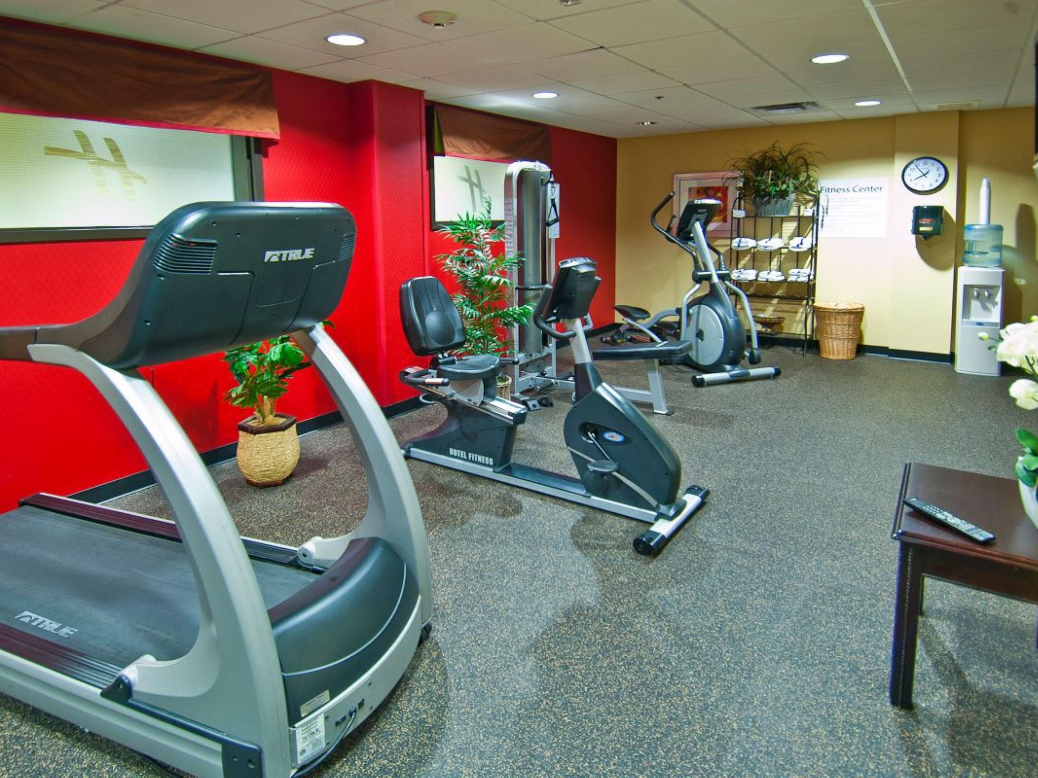Keep up with your workout routine in our fitness center featuring all the equipment you need to stay in shape while traveling.