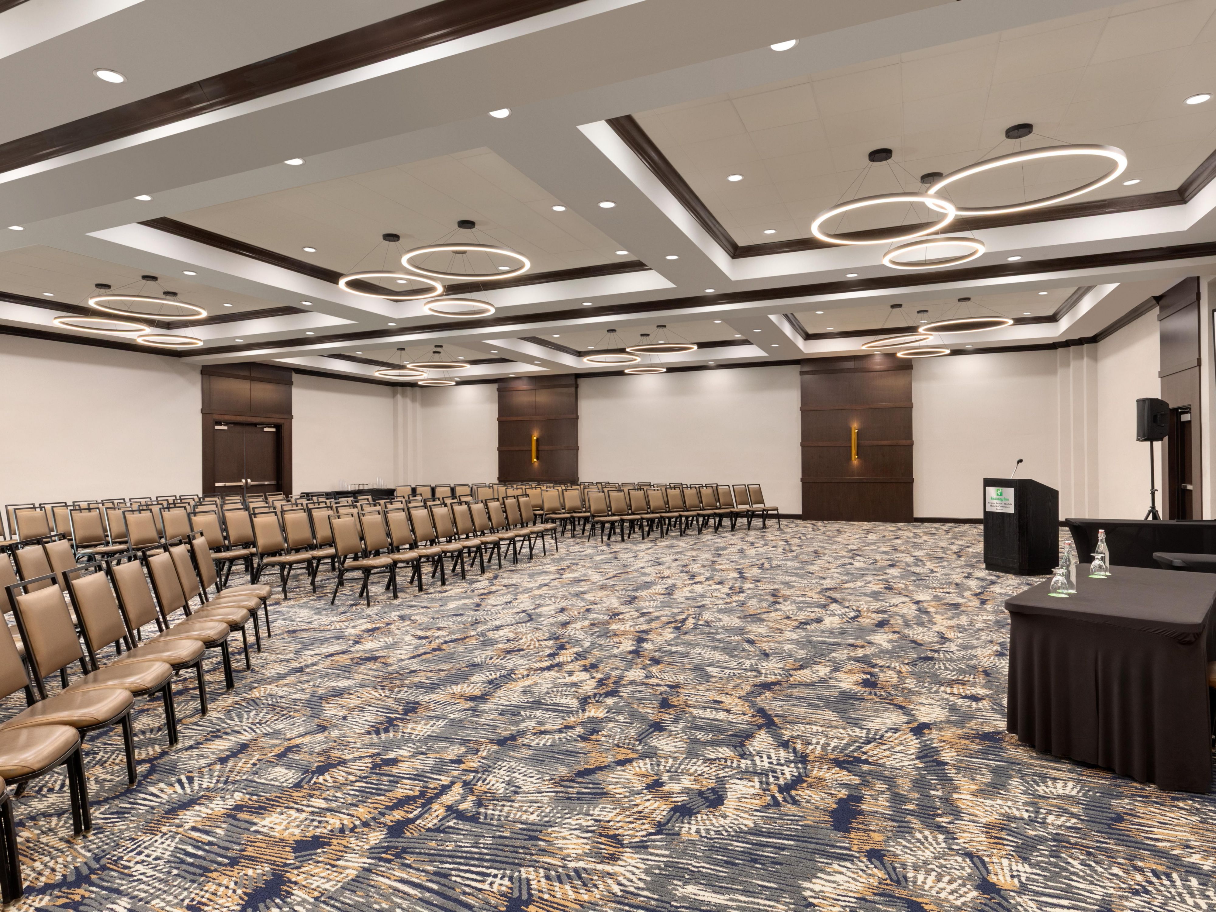 Host your next event in one of our 16 versatile venues, featuring over 22,000 sq ft of flexible meeting space designed to accommodate any occasion. With modern amenities, customizable layouts, and award-winning service, our hotel provides the ideal setting for corporate events, conferences, social gatherings, and unforgettable celebrations.