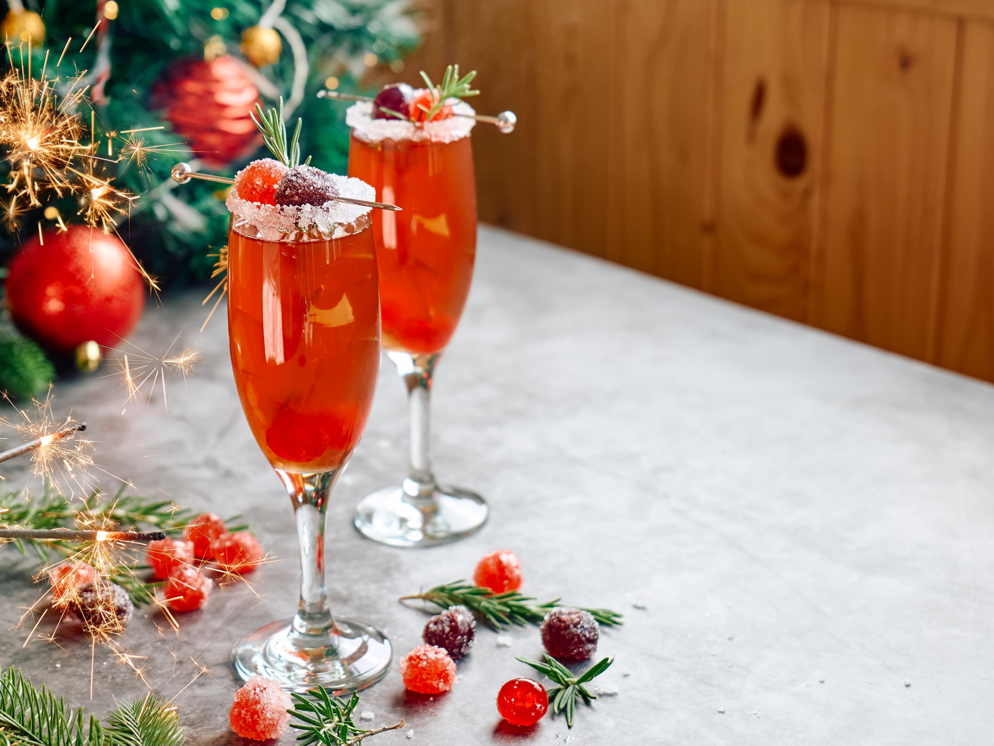 Sip on our festive Mistletoe Mule, a merry mix of cranberries and rosemary, or indulge in the bold flavors of our Spiced Orange Martini. Two holiday cocktails crafted to make your celebrations unforgettable. These specialty cocktails are available through the holiday season. Cheers! 