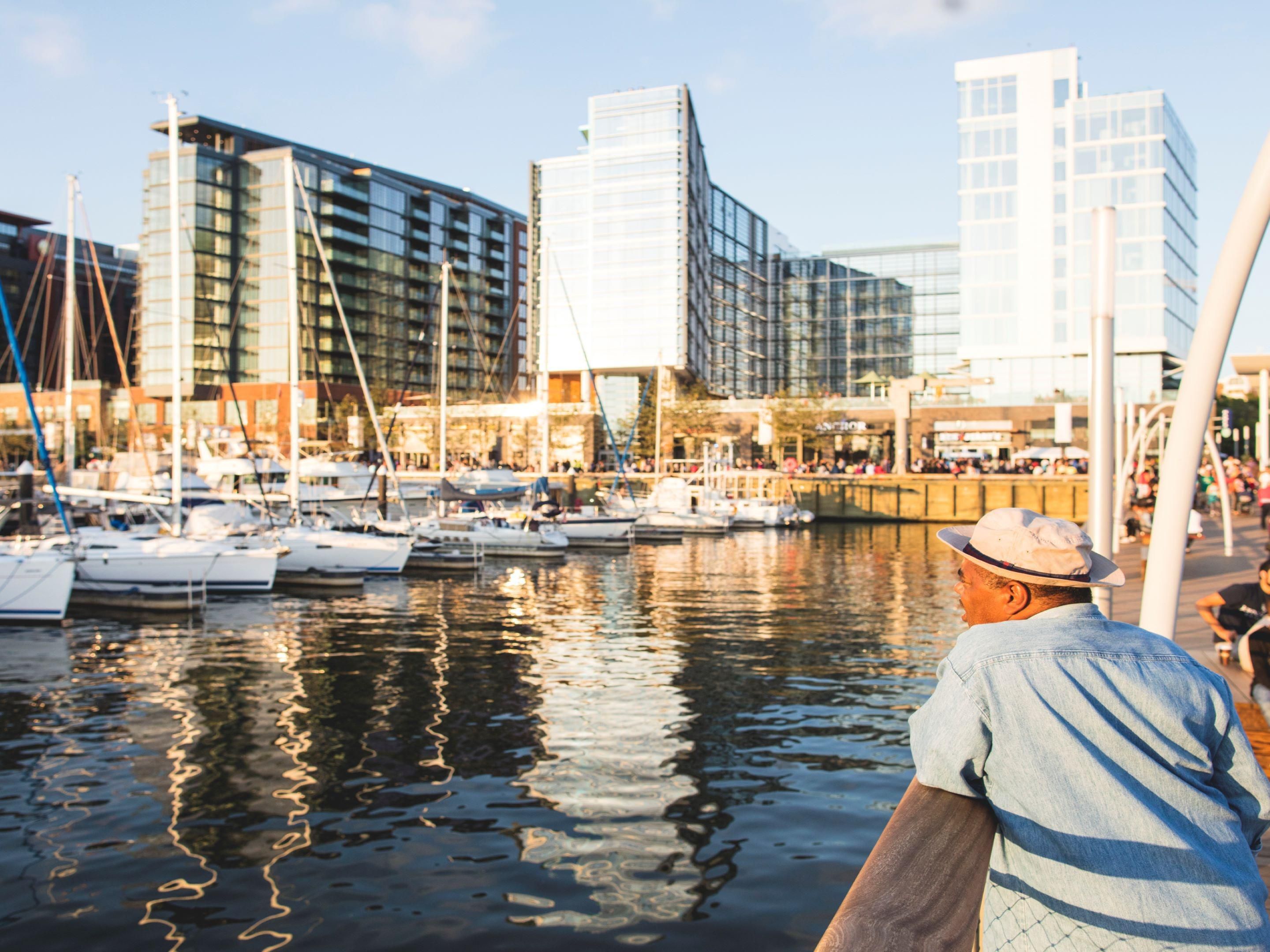 A 15-minute walk southwest of the hotel, come explore this vibrant new waterfront neighborhood, The Wharf, with countless things to do and see, hear and touch, taste and experience. Shop local, eat local, take a water taxi to Georgetown, Old Town Alexandria, or National Harbor.