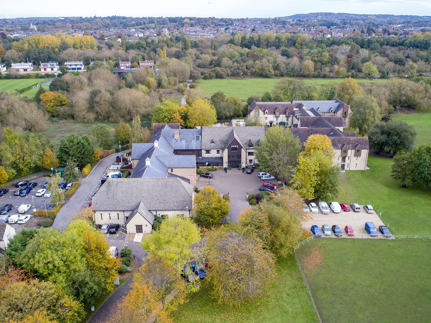 Bird's eye view of the hotel