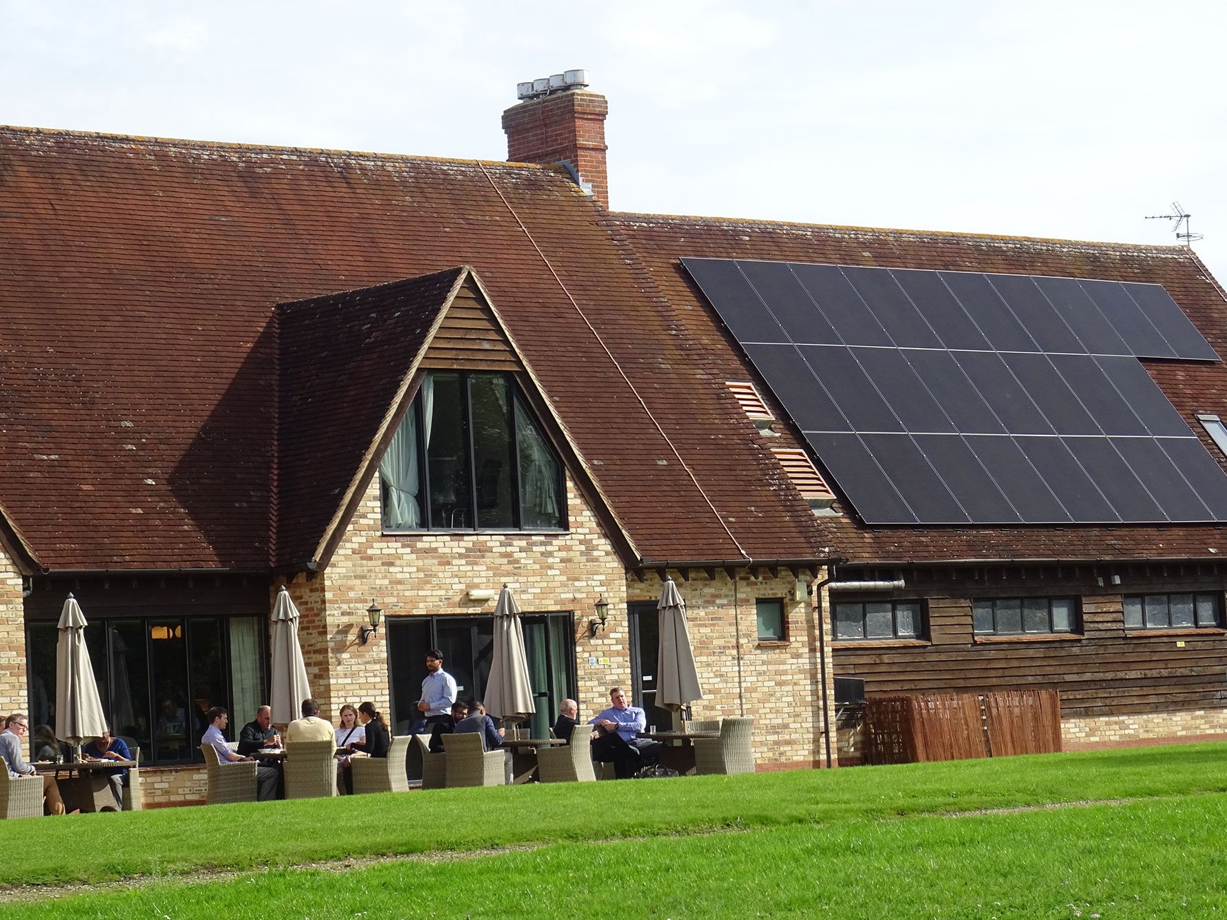 Roof with solar panels