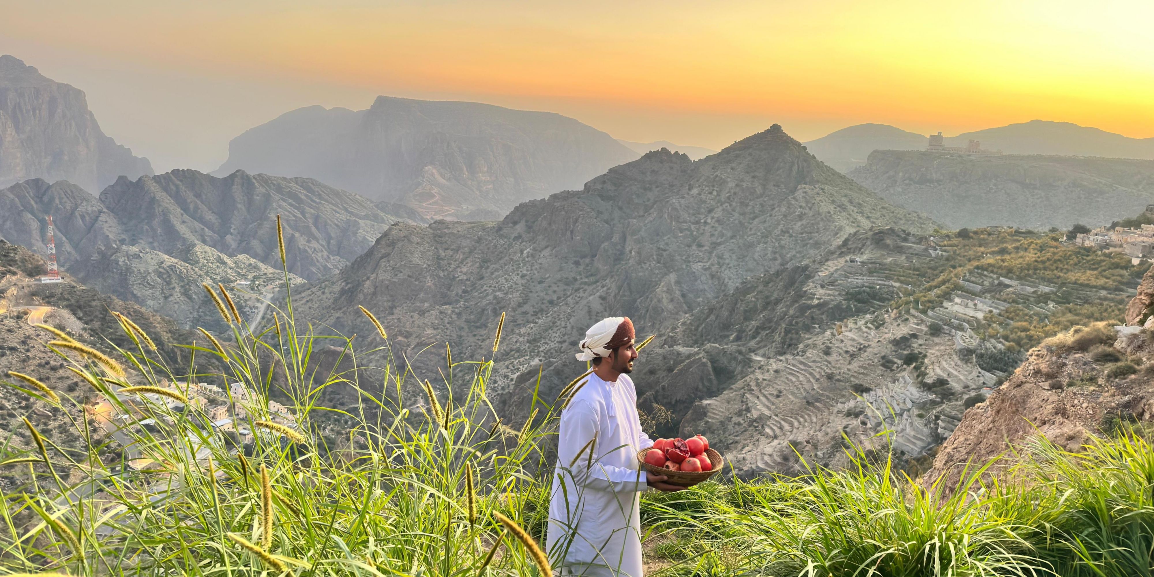 abal Akhdar guide shares the beauty of pomegranate fields