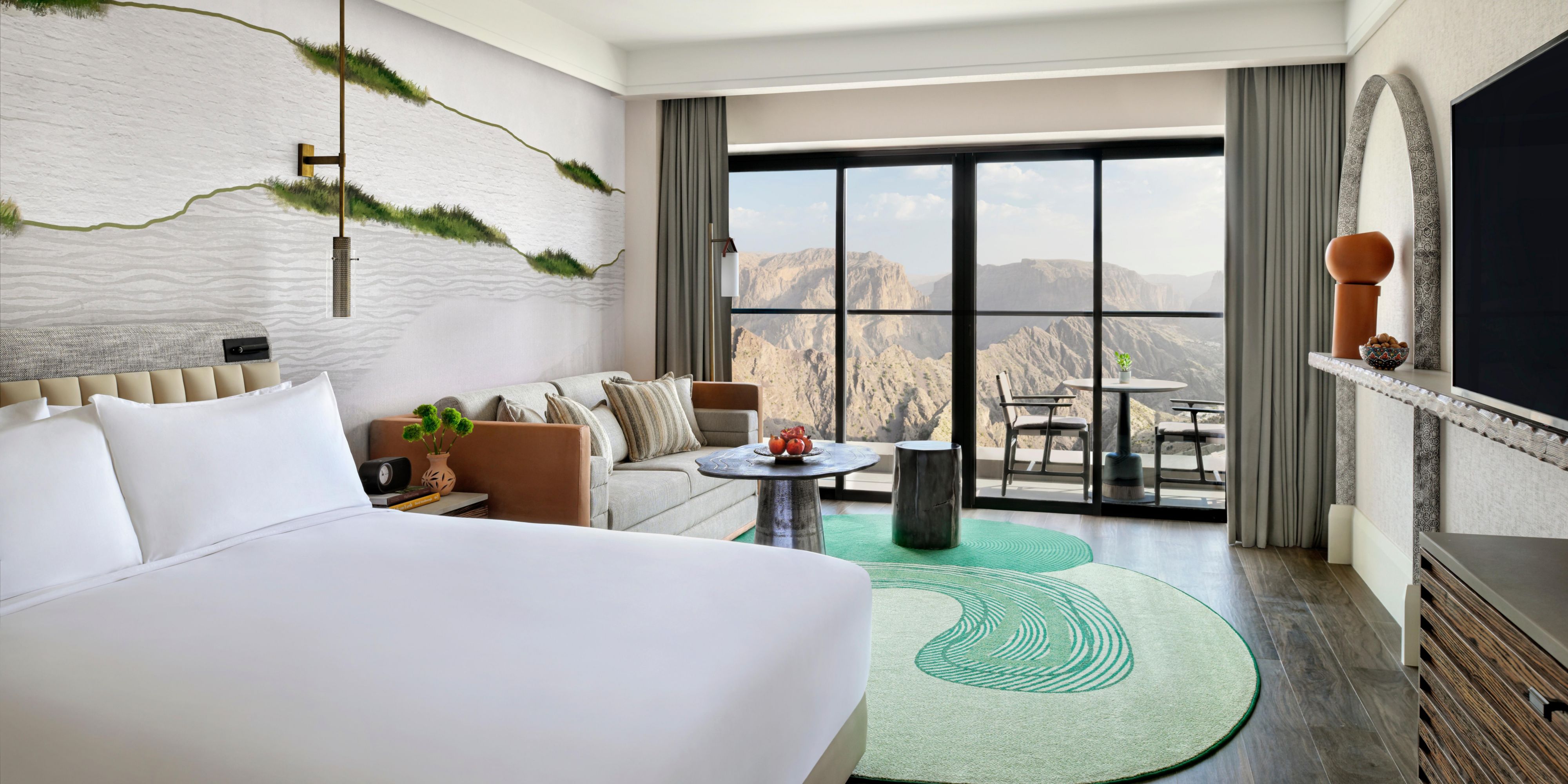 Views of Sayq village and Jabal Akhdar’s highest peaks