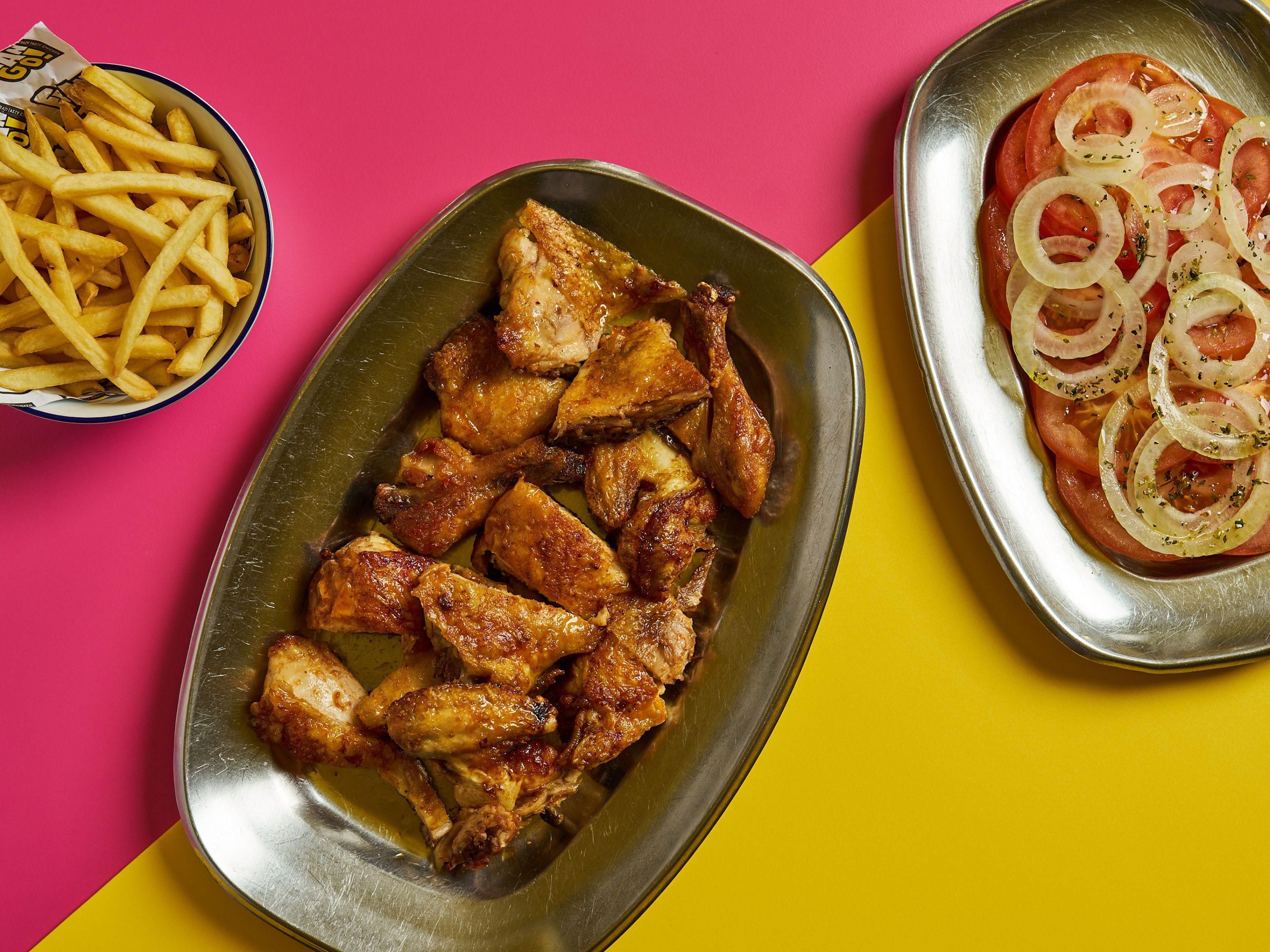 Fran GO! is a restaurant in Albufeira reimagining the iconic Frango da Guia. Tradition meets bold flavours with perfectly grilled chicken, signature sauces, and a vibrant atmosphere. More than a meal, it is an experience to share and enjoy in the heart of the Algarve.