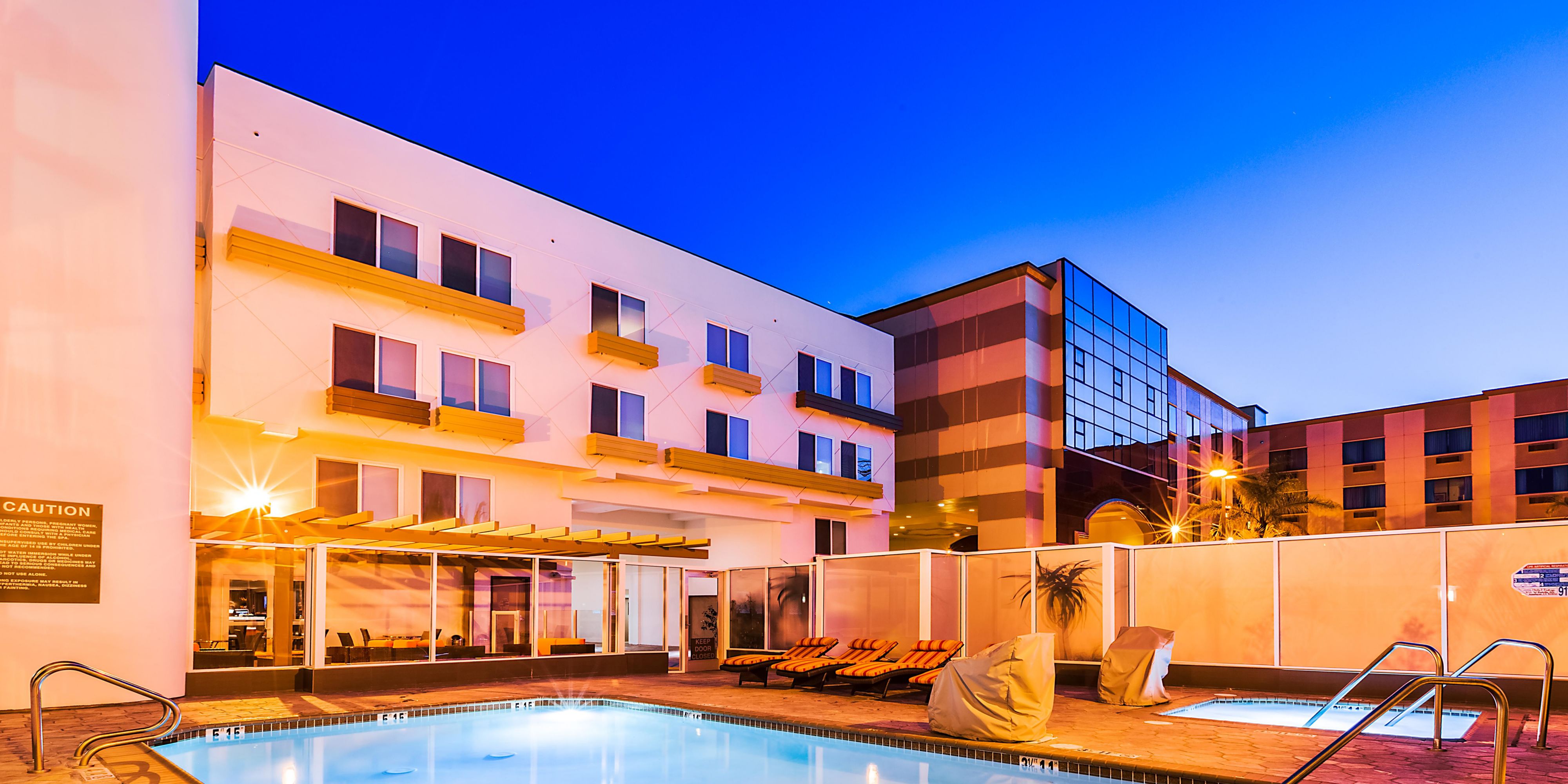 Take in the California sun: Our outdoor pool and spa
