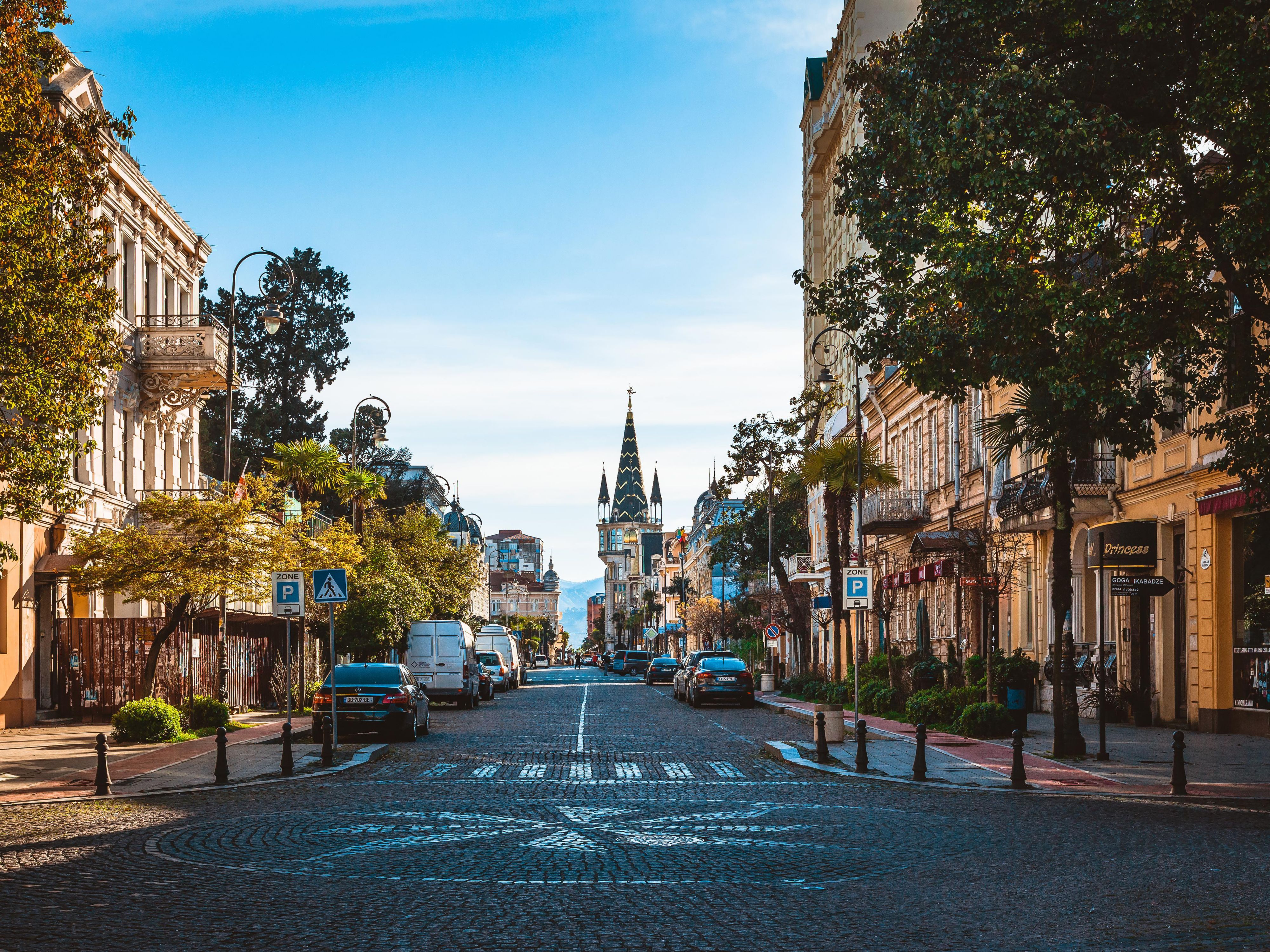 Step outside into Batumi’s storied Old Town, where cobbled streets, ornate balconies, and heritage buildings surround you. Just steps from Europe Square, the city fountains, the State Theatre, and the seaside boulevard, our neighborhood is a living postcard of culture, charm, and coastal life.