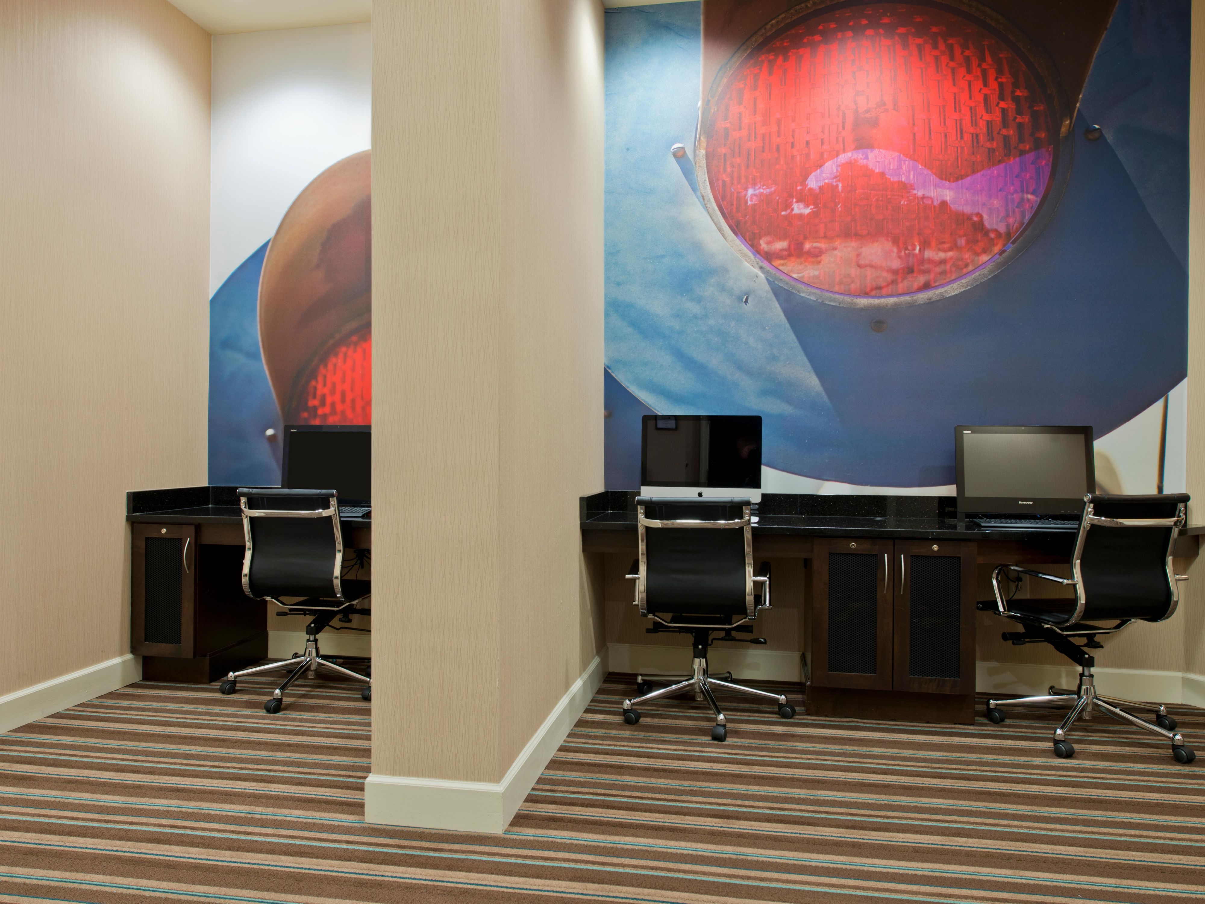 Whether you're traveling for business or pleasure, stay connected to what's important during your stay with free property-wide Wi-Fi at our Atlanta Airport hotel. We also have a 24-hour onsite Business Center with print and copy services and three meeting rooms with flexible space for events, brainstorming sessions, and more.