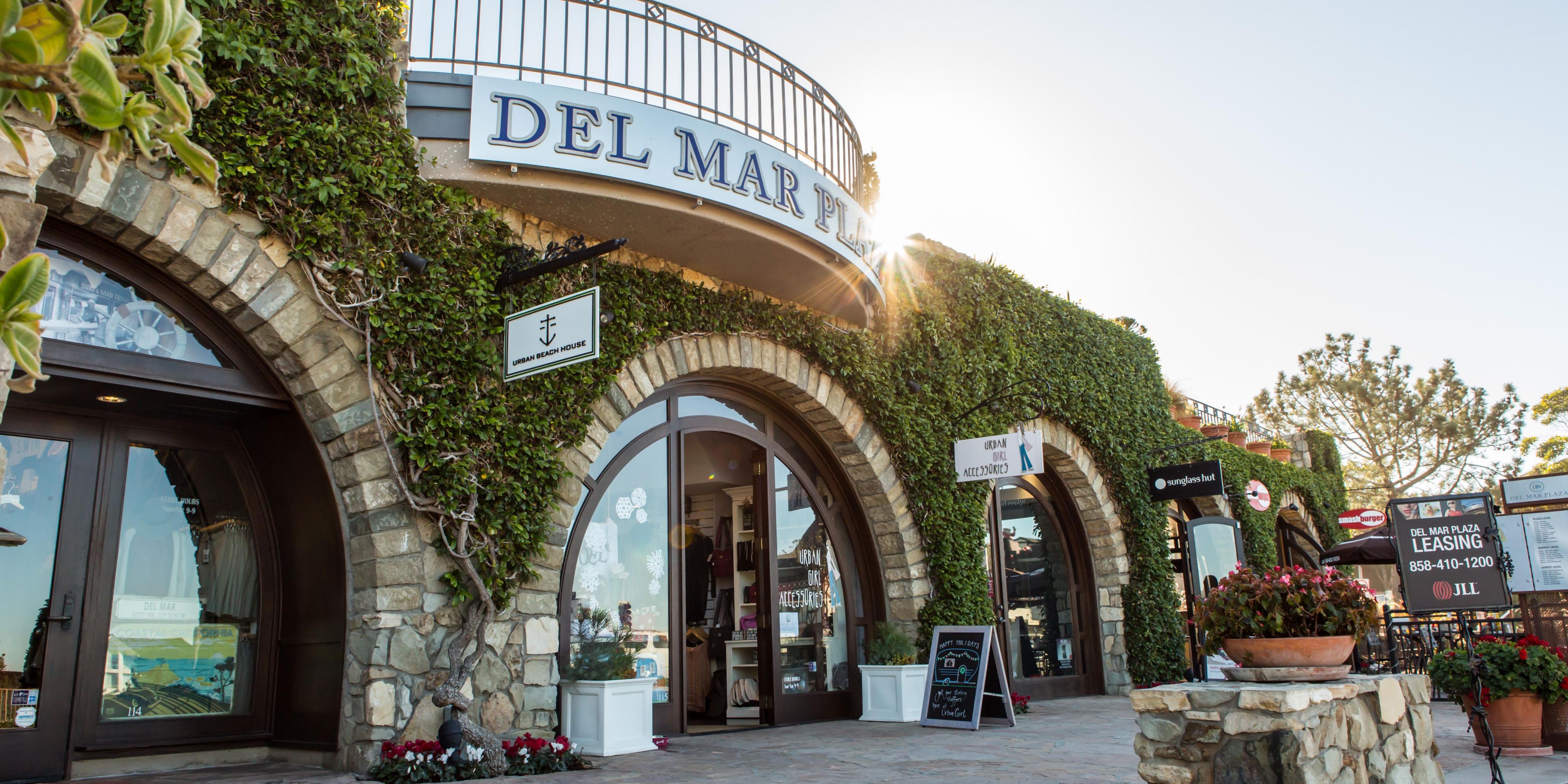 Enjoy boutique shops and restaurants in Del Mar Village