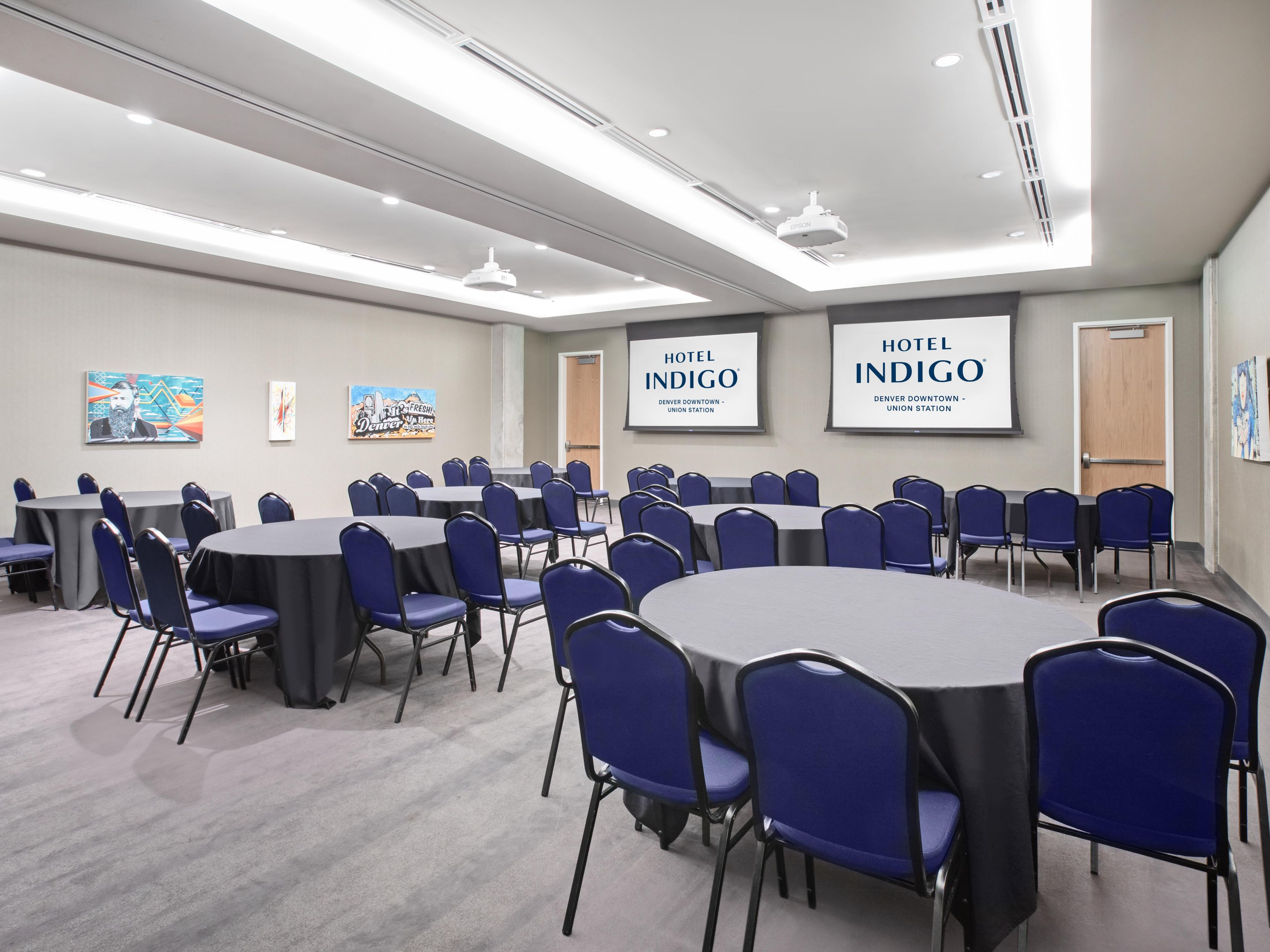 Looking for space to host a team meeting, conference, training, or presentation? At Hotel Indigo, we offer a variety of options to accommodate whatever size and style event you want to host. Our meeting spaces have industry-leading A/V capabilities, with ceiling projectors and drop down screens, as well as flexible set-up options.  