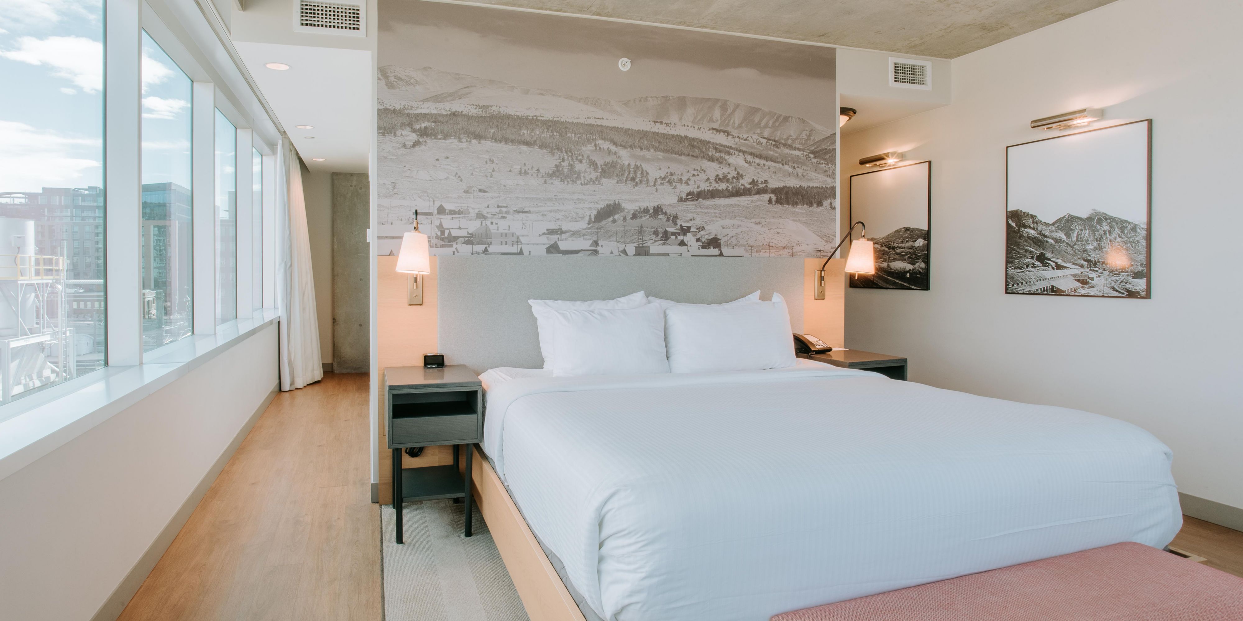Natural light throughout the space with views of Coors Field