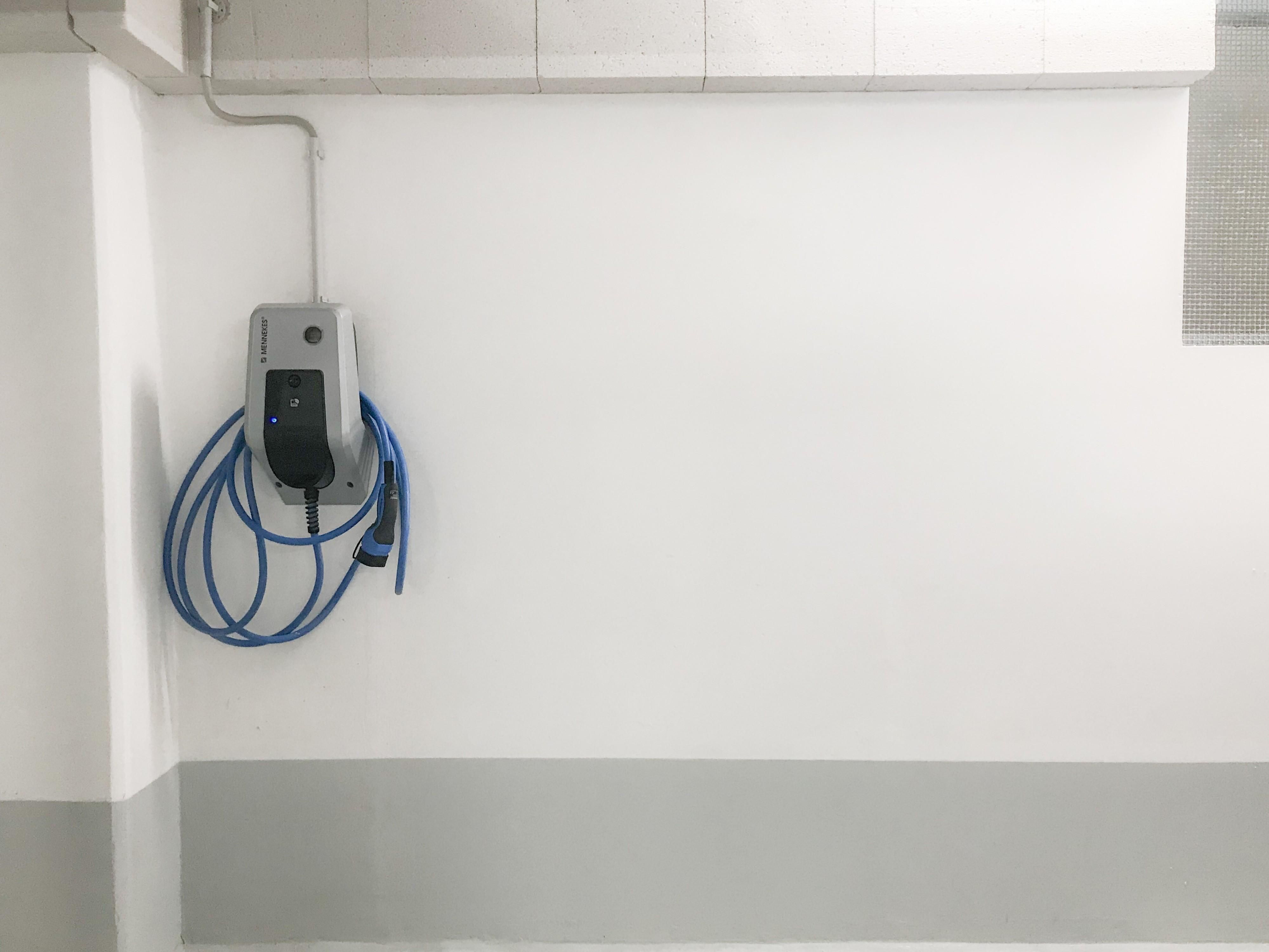 Use our charging station for your electric car in our underground car park at the cost price.