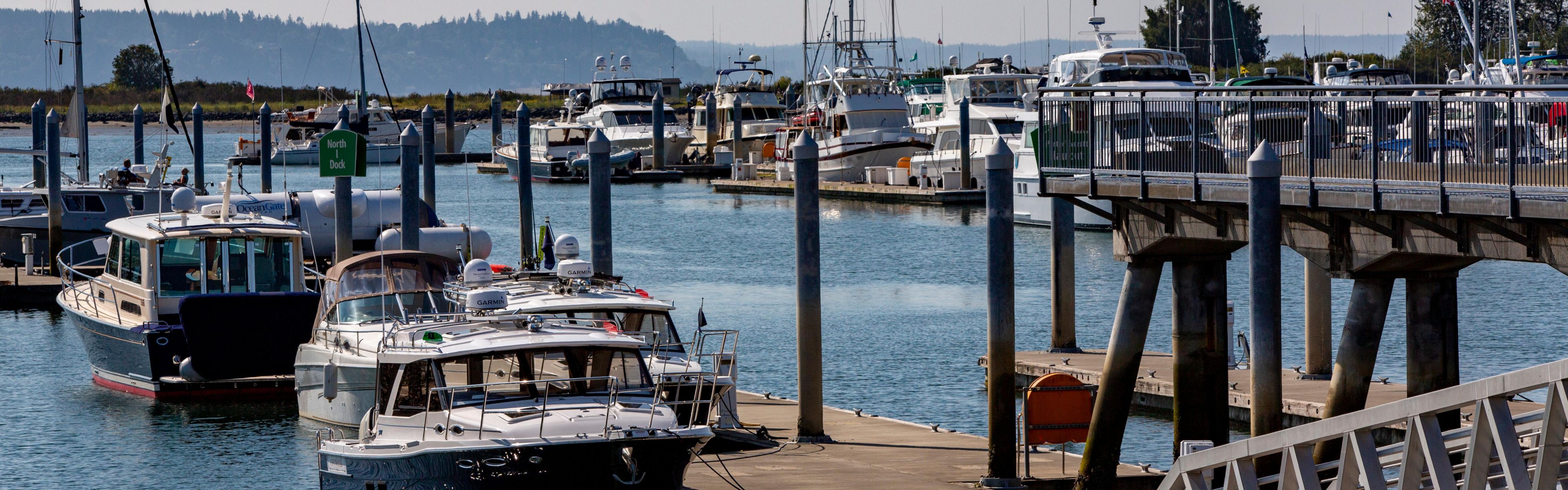 Our hotel is located on the Everett Marina