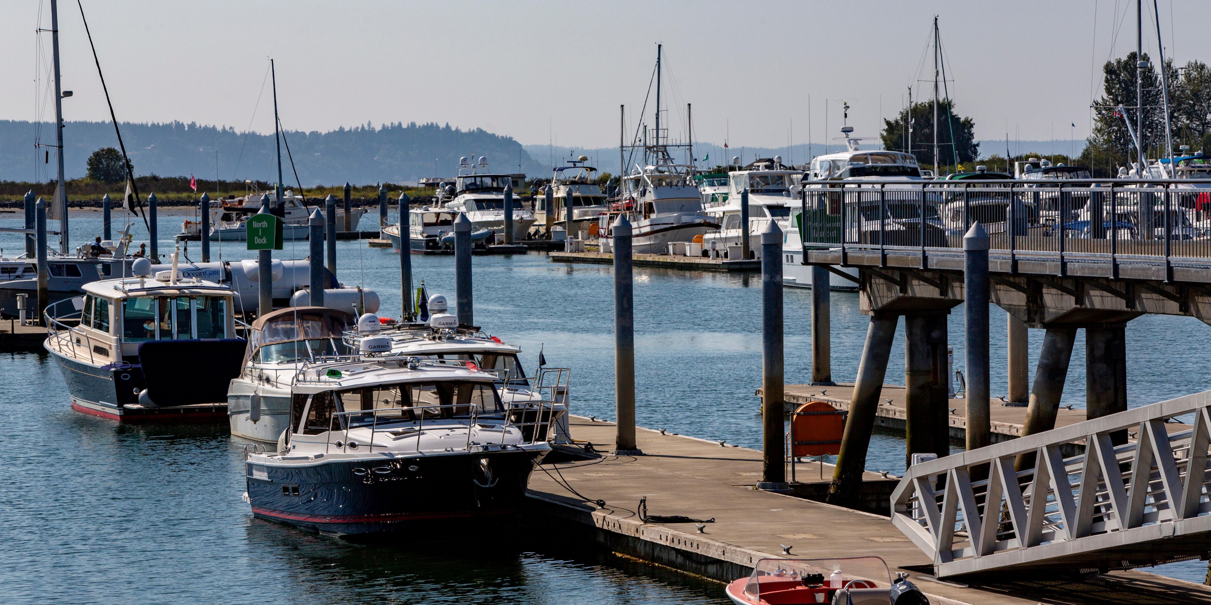 Our hotel is located on the Everett Marina