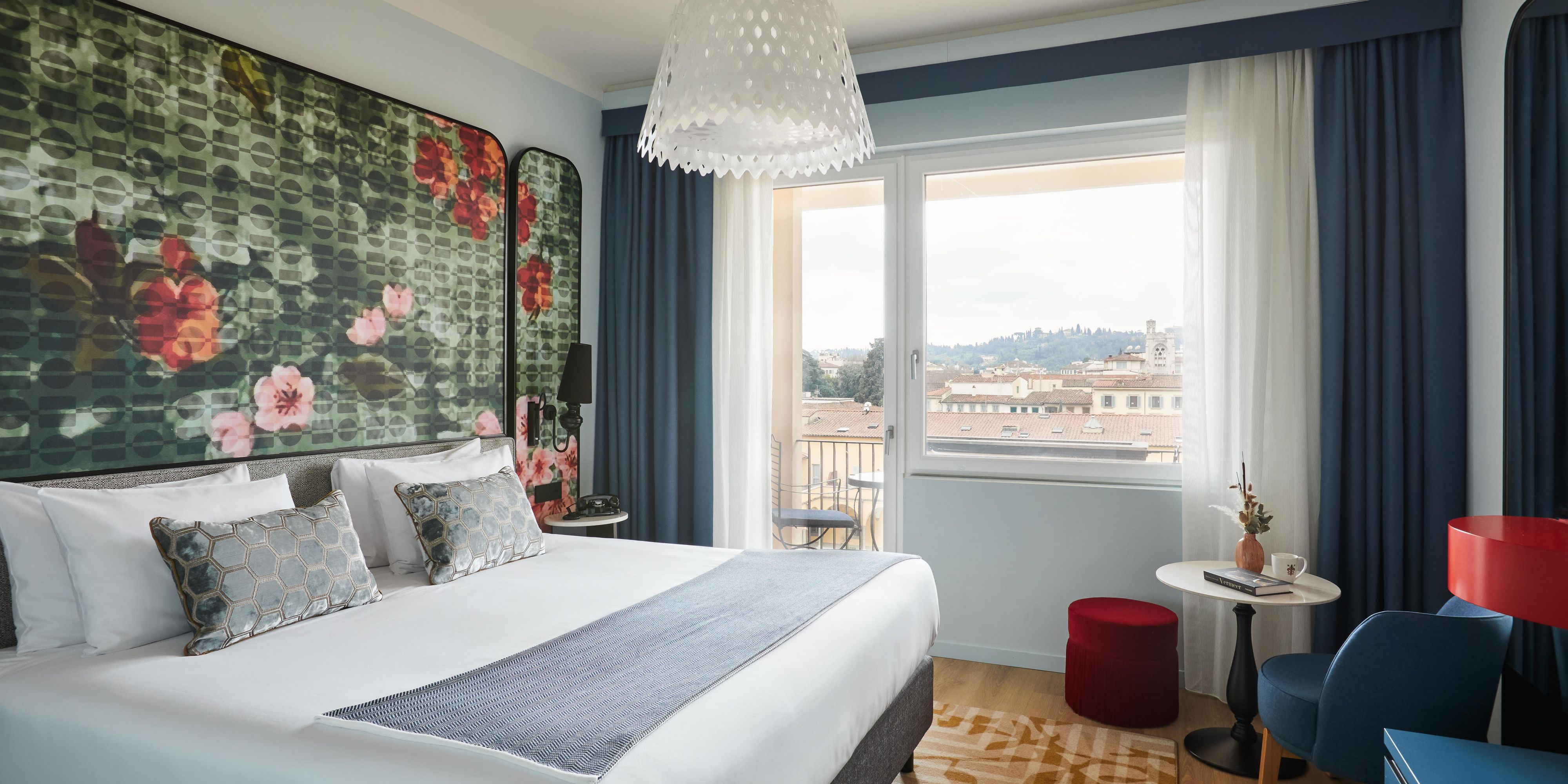 Premium room with balcony overlooking Florence