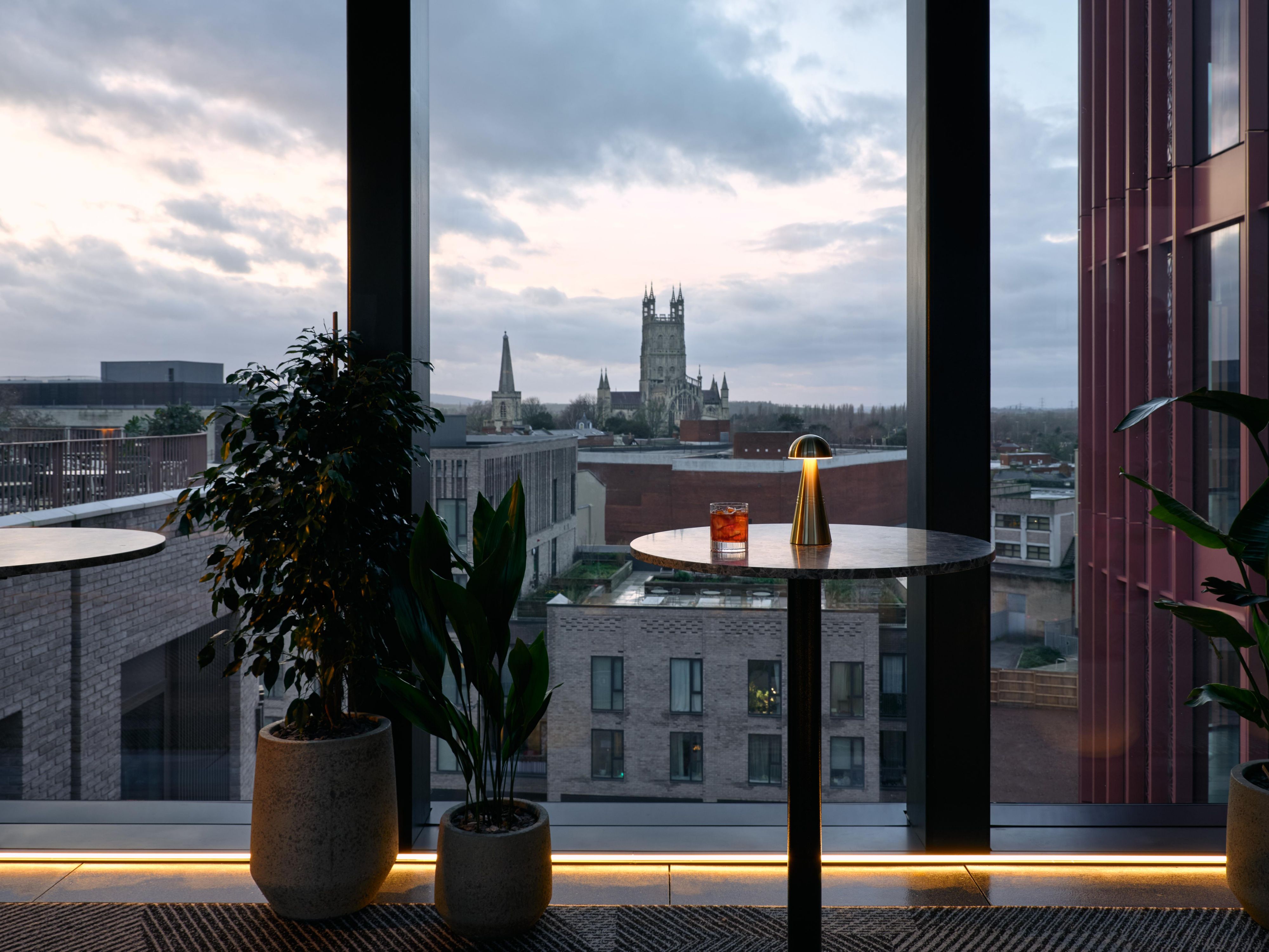 meeting rooms with panoramic views of the city and Gloucester cathedral