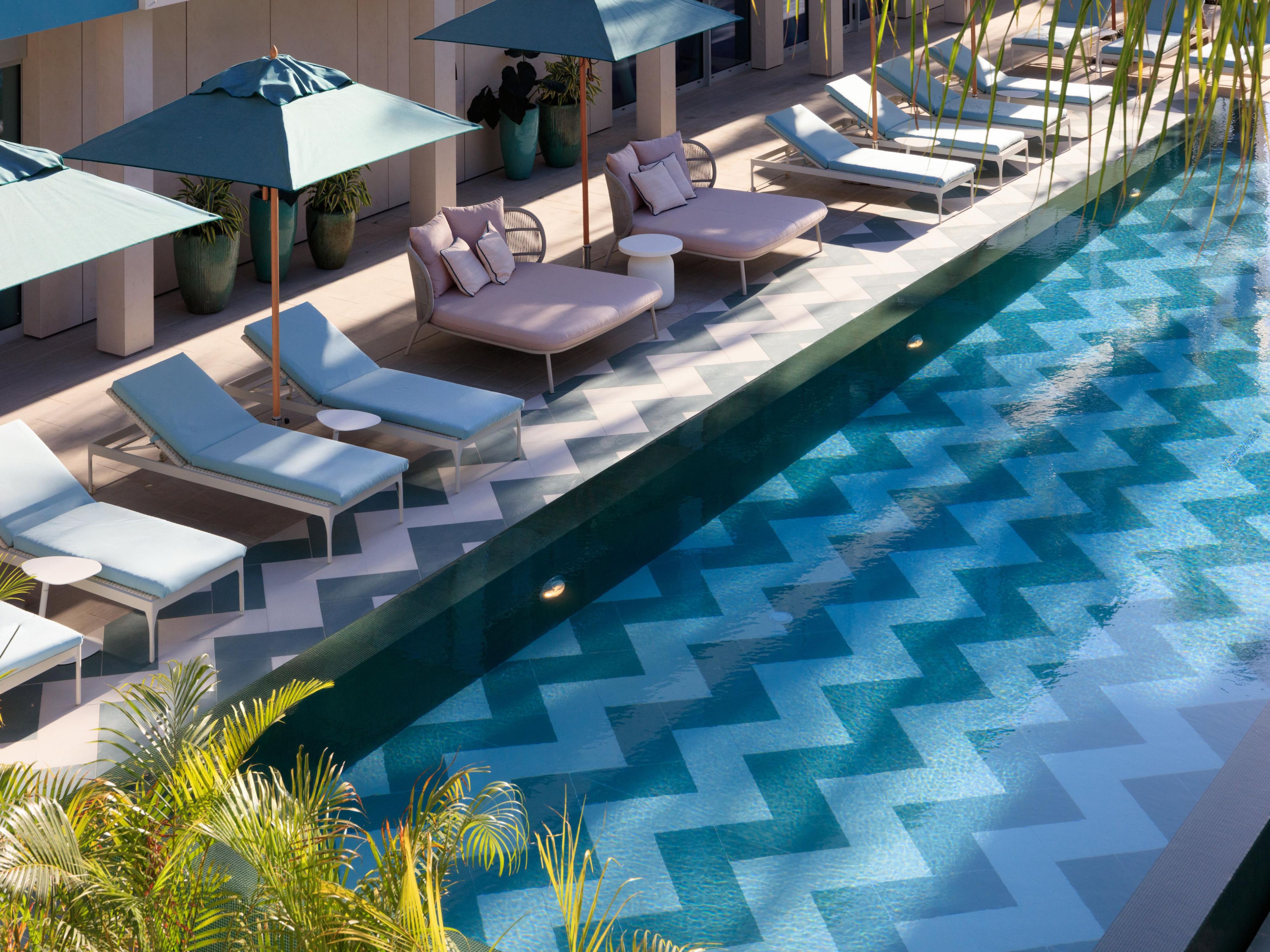 Outdoor pool and patio area