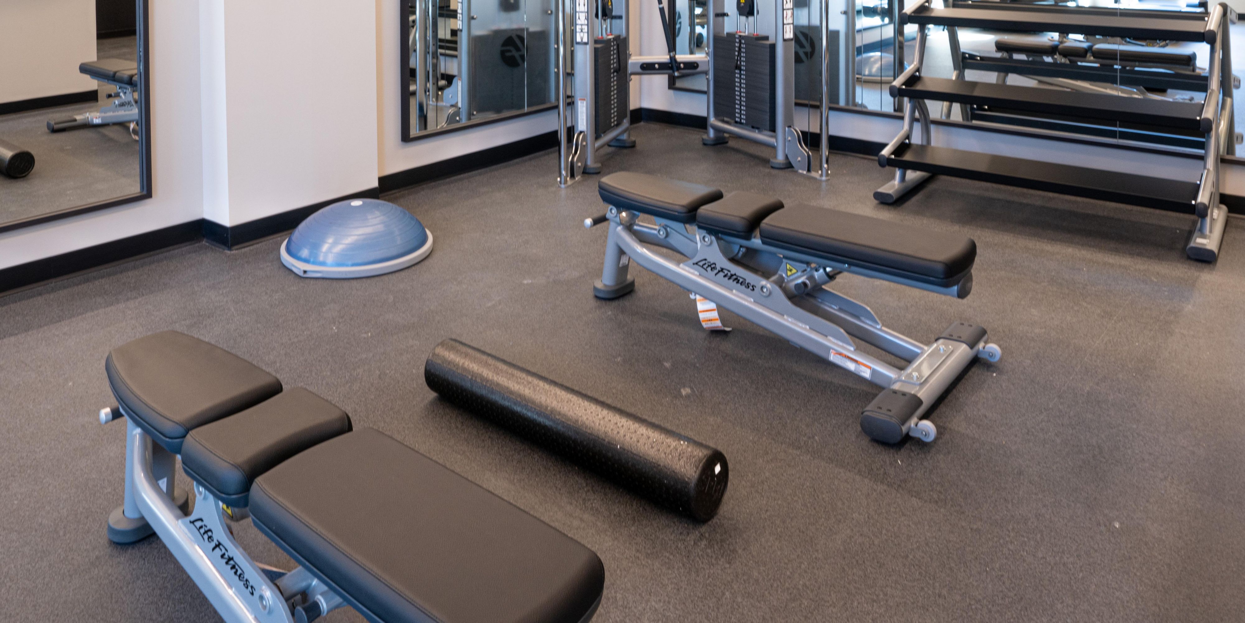 Stay fit and energized in our fully equipped gym