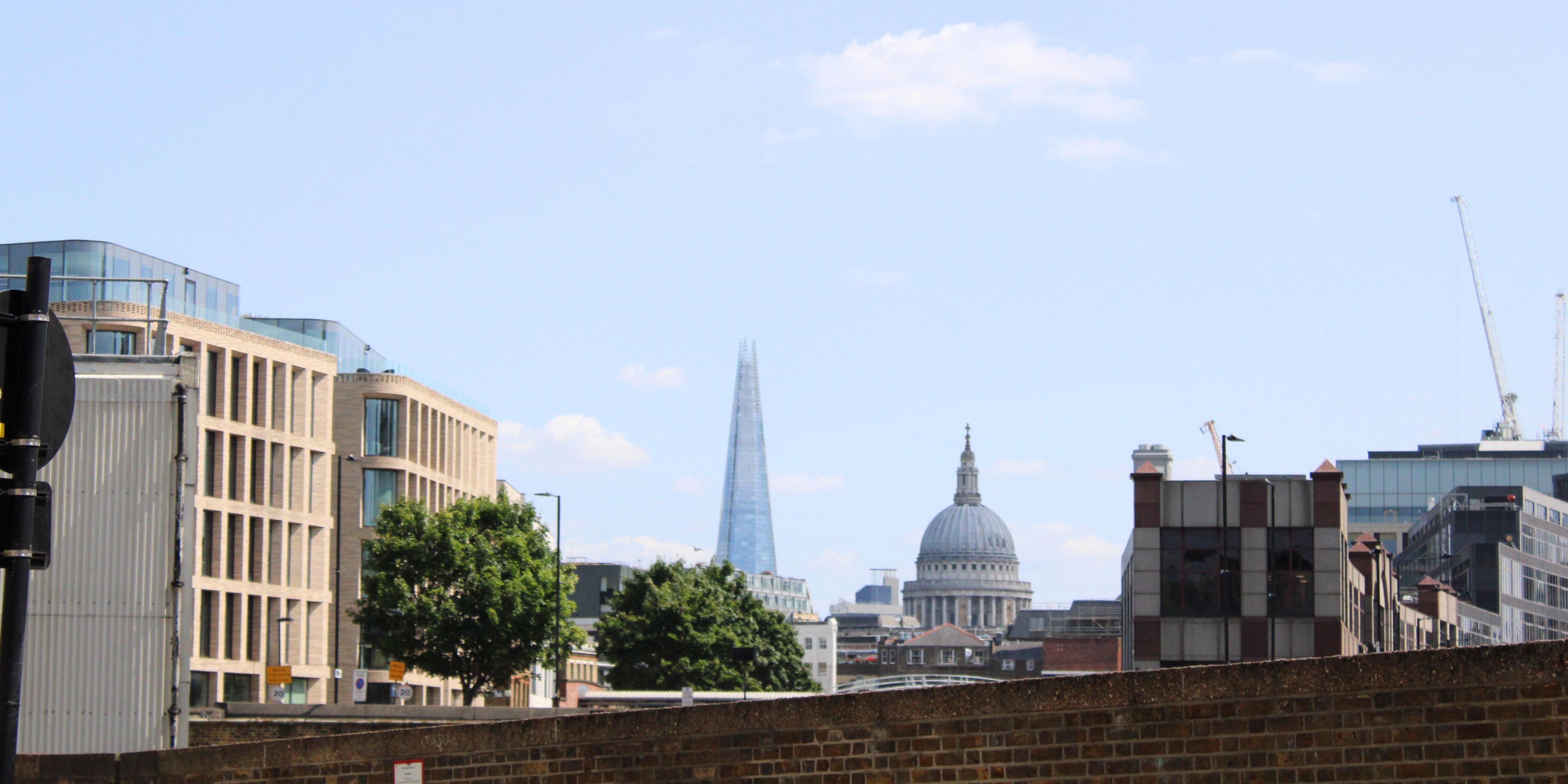 The Shard and St Paul's Cathedral in the distance from Clerkenwell