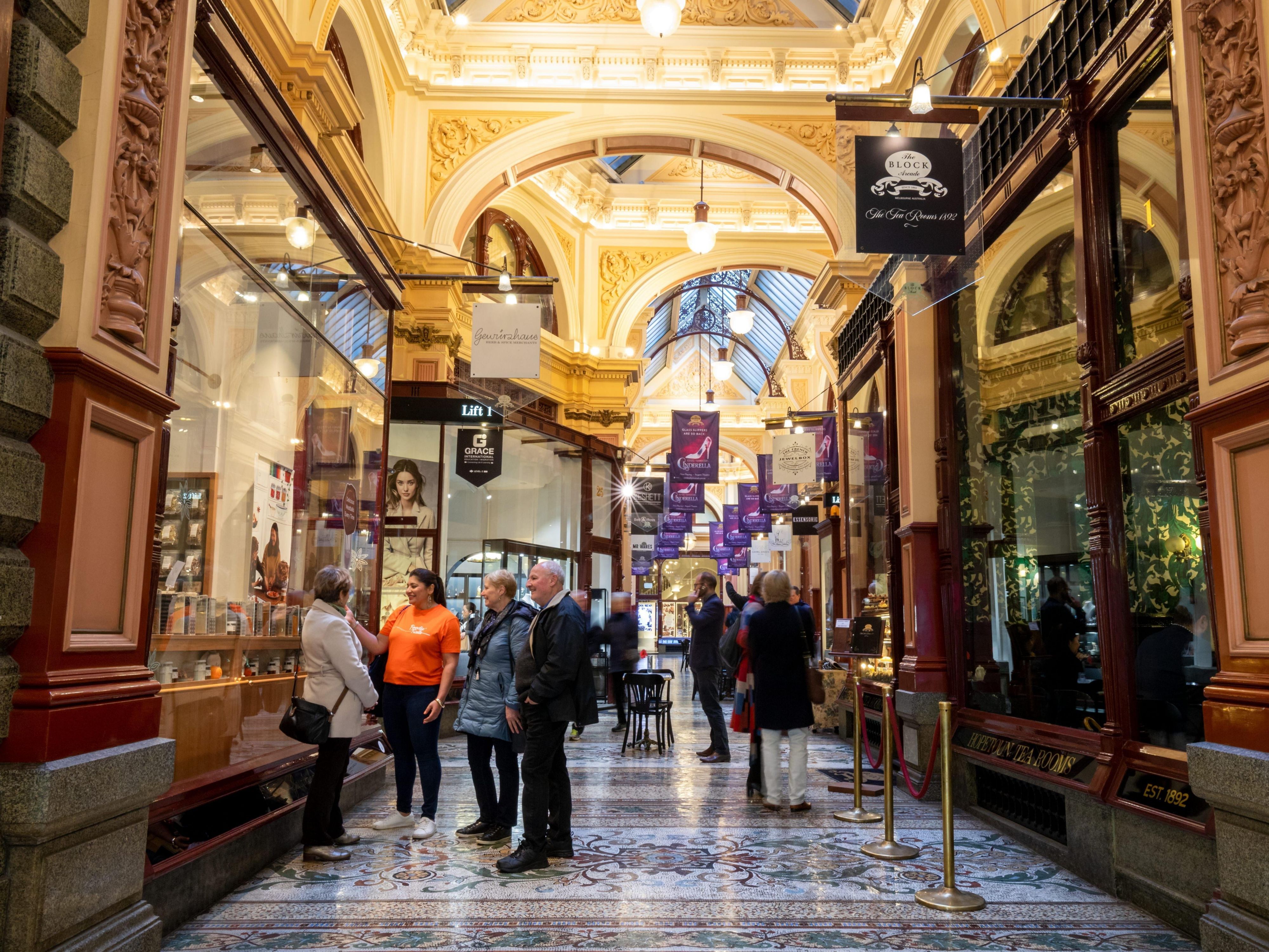 Step into a Melbourne icon at the Block Arcade, just a short stroll from our doors. With mosaic floors, Victorian-era architecture and boutique stores, this heritage arcade is more than shopping—it’s a story. Explore fashion, vintage jewellery, art, gifts and cafés, and feel the history woven into every detail of this Golden Mile landmark.