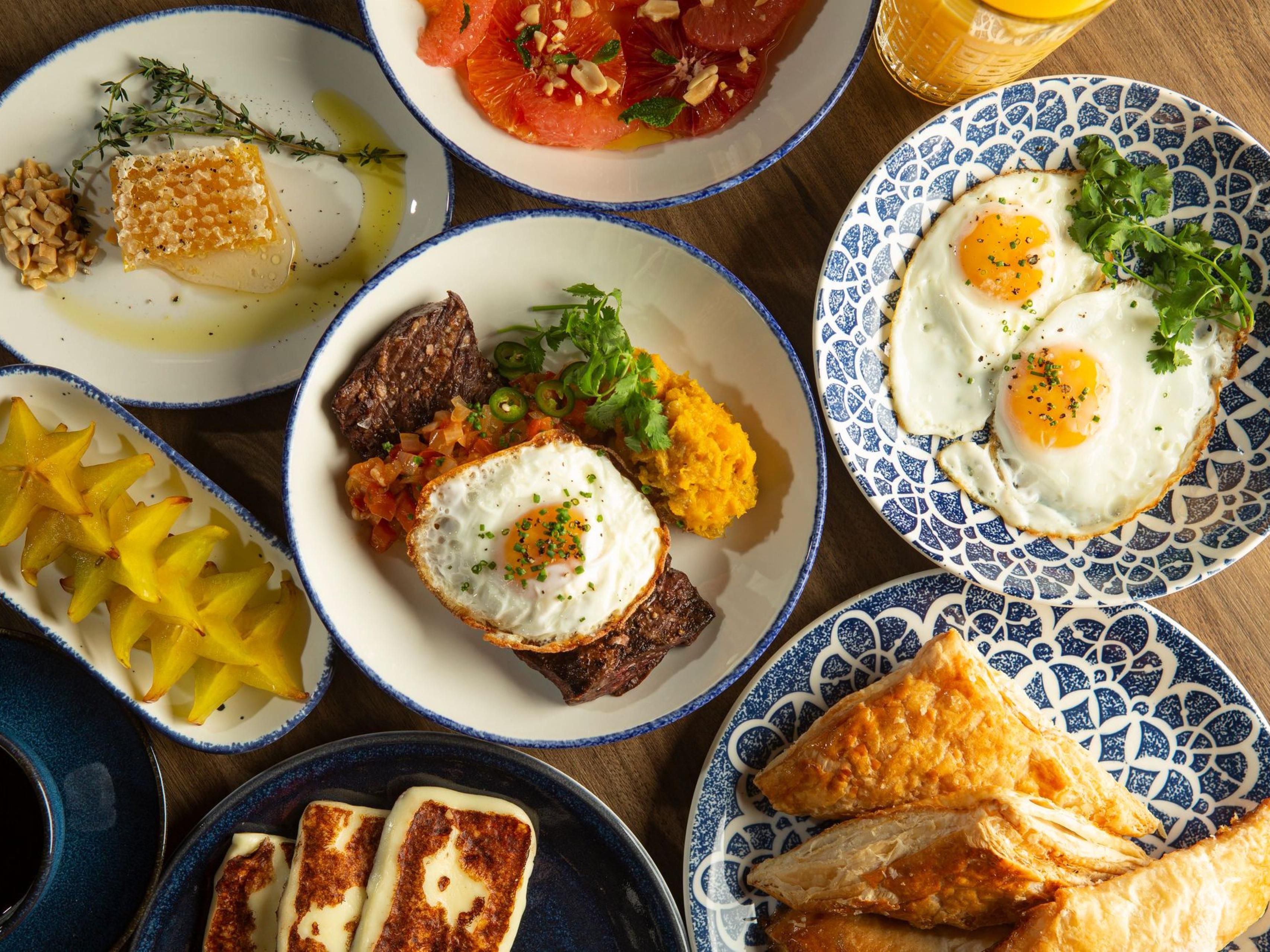 Breakfast plates at Mosaico Kitchen + Bar