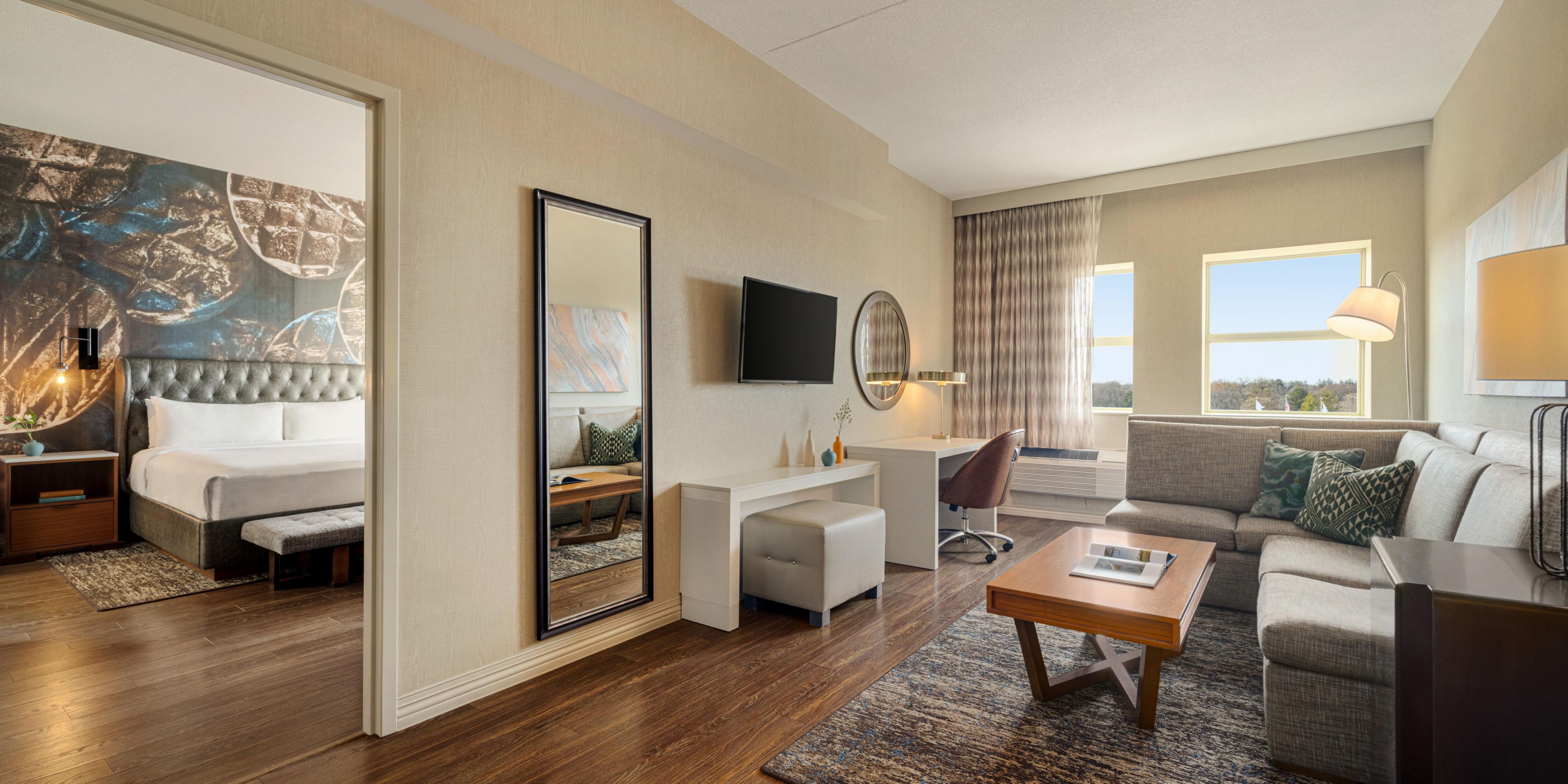 Unwind in our spacious and luxurious king suite guest room.