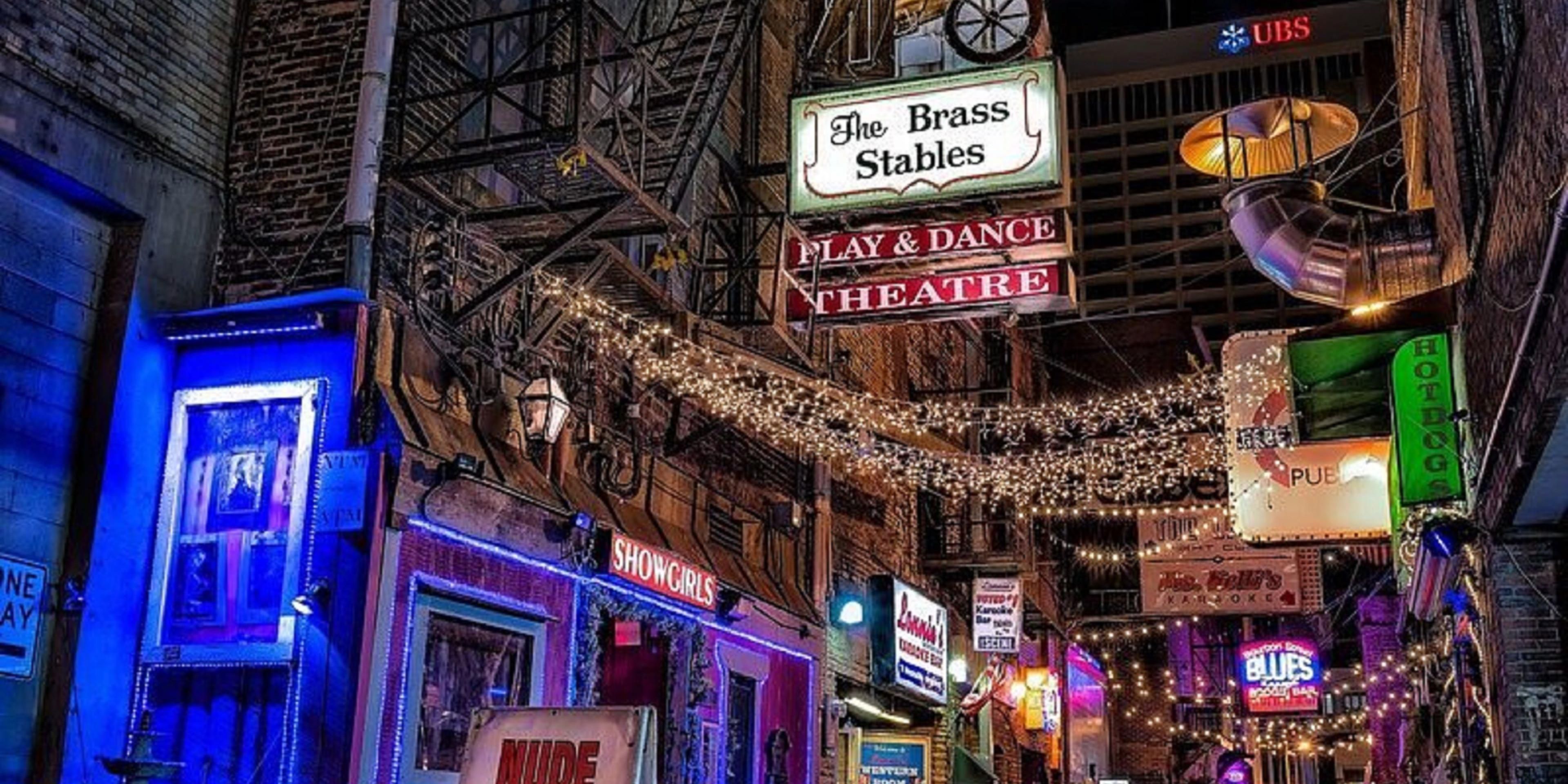Go explore the nightlife in Printers Alley.