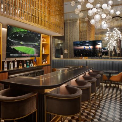 Chic bar at Buttonwood Cafe at Hotel Indigo Downtown Wall Street