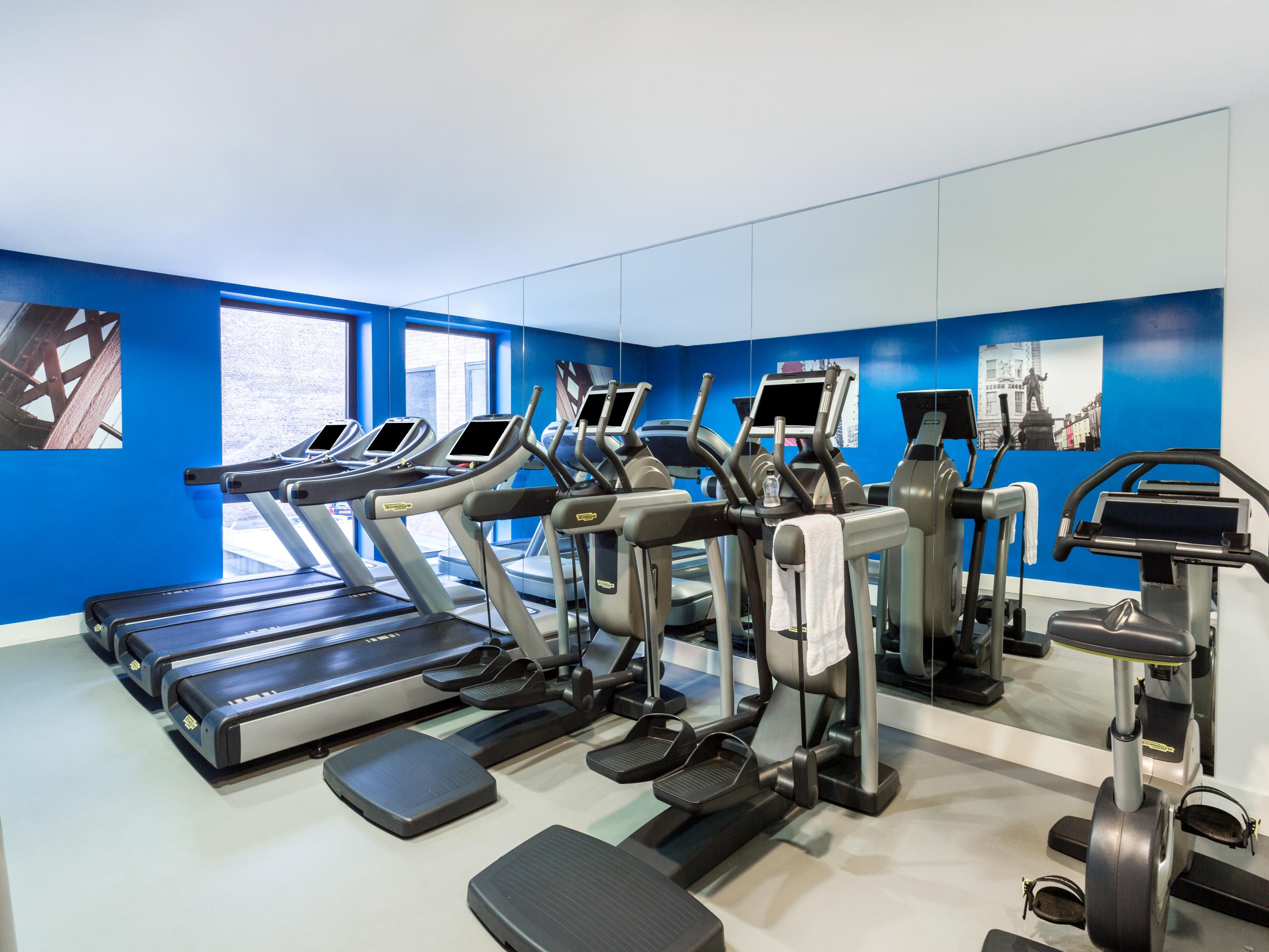 At Hotel Indigo Newcastle we have a small on site fitness suite, with modern Technogym treadmills, cross trainers, upright bikes, a mixture of dumbbells and a multi-weights platform. Everything you need to keep fit away from home.