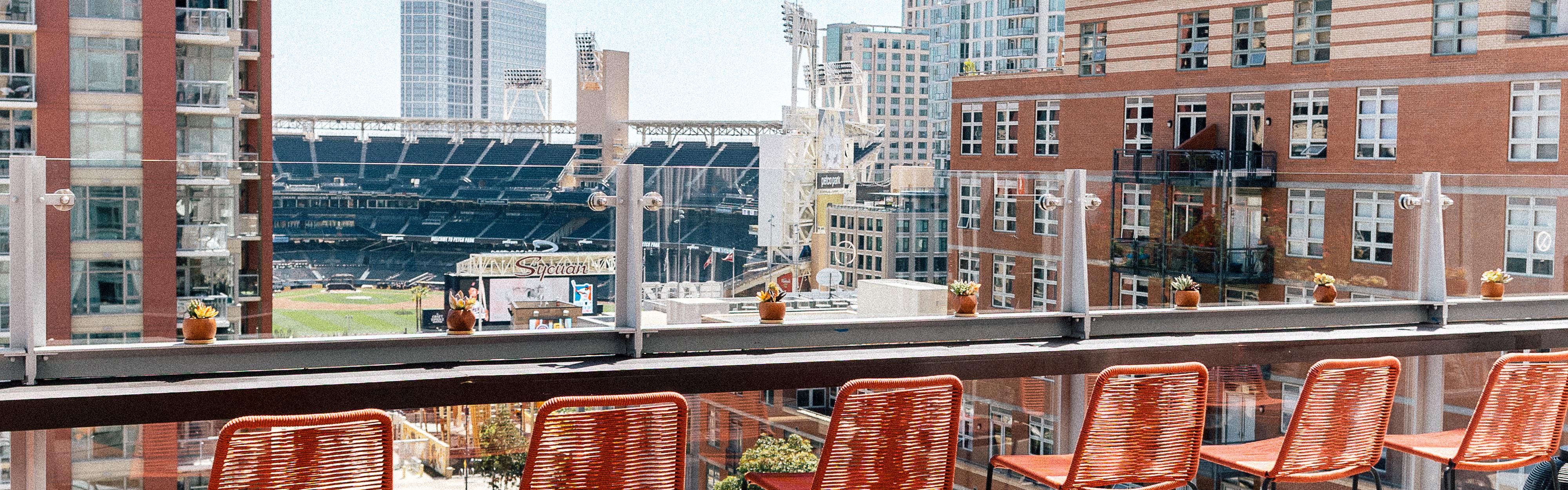 Petco Park views from Borrego rooftop seating