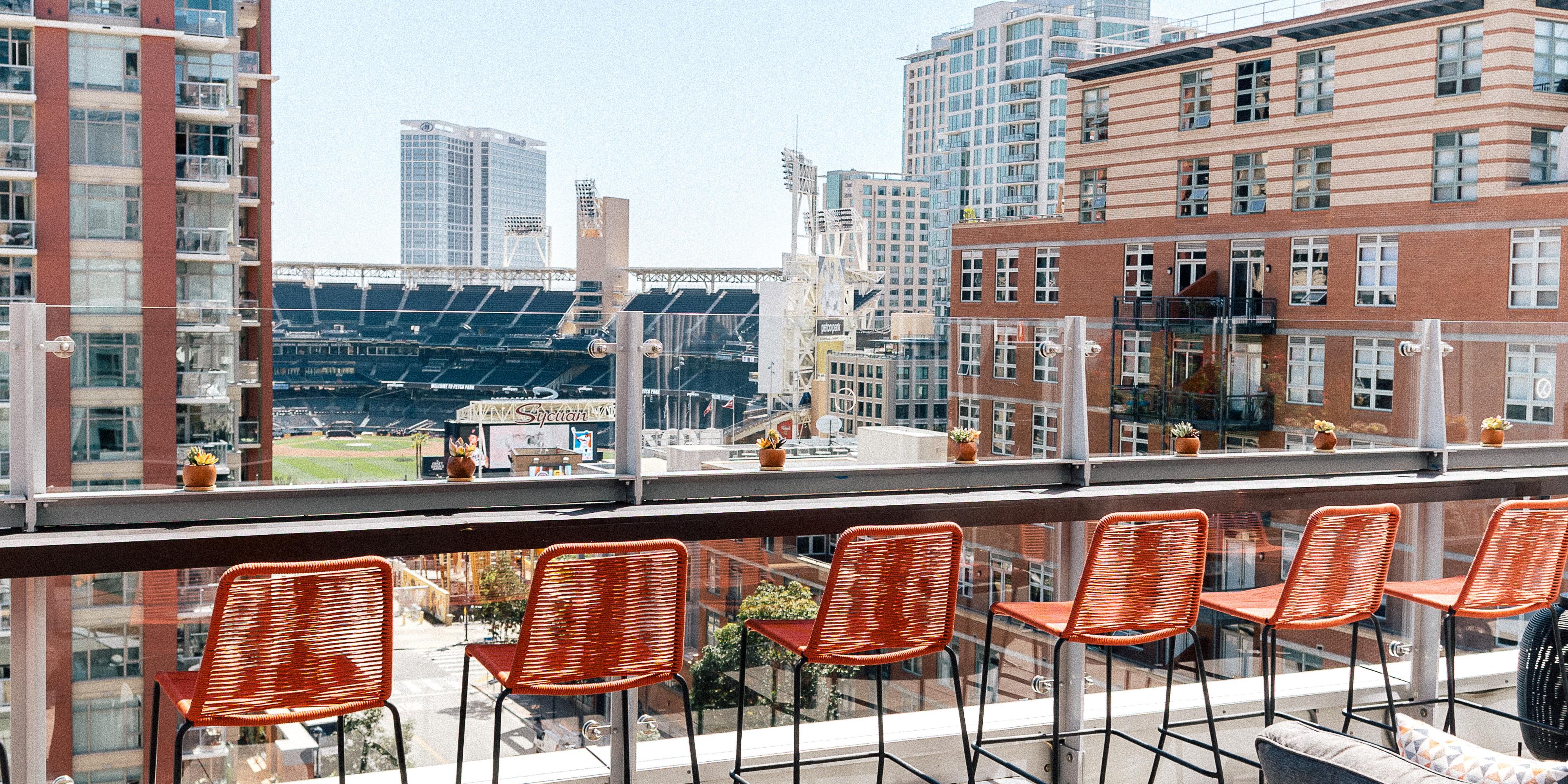 Petco Park views from Borrego rooftop seating