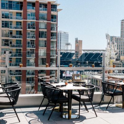 Borrego has rooftop outdoor seating to enjoy good eats & cocktails