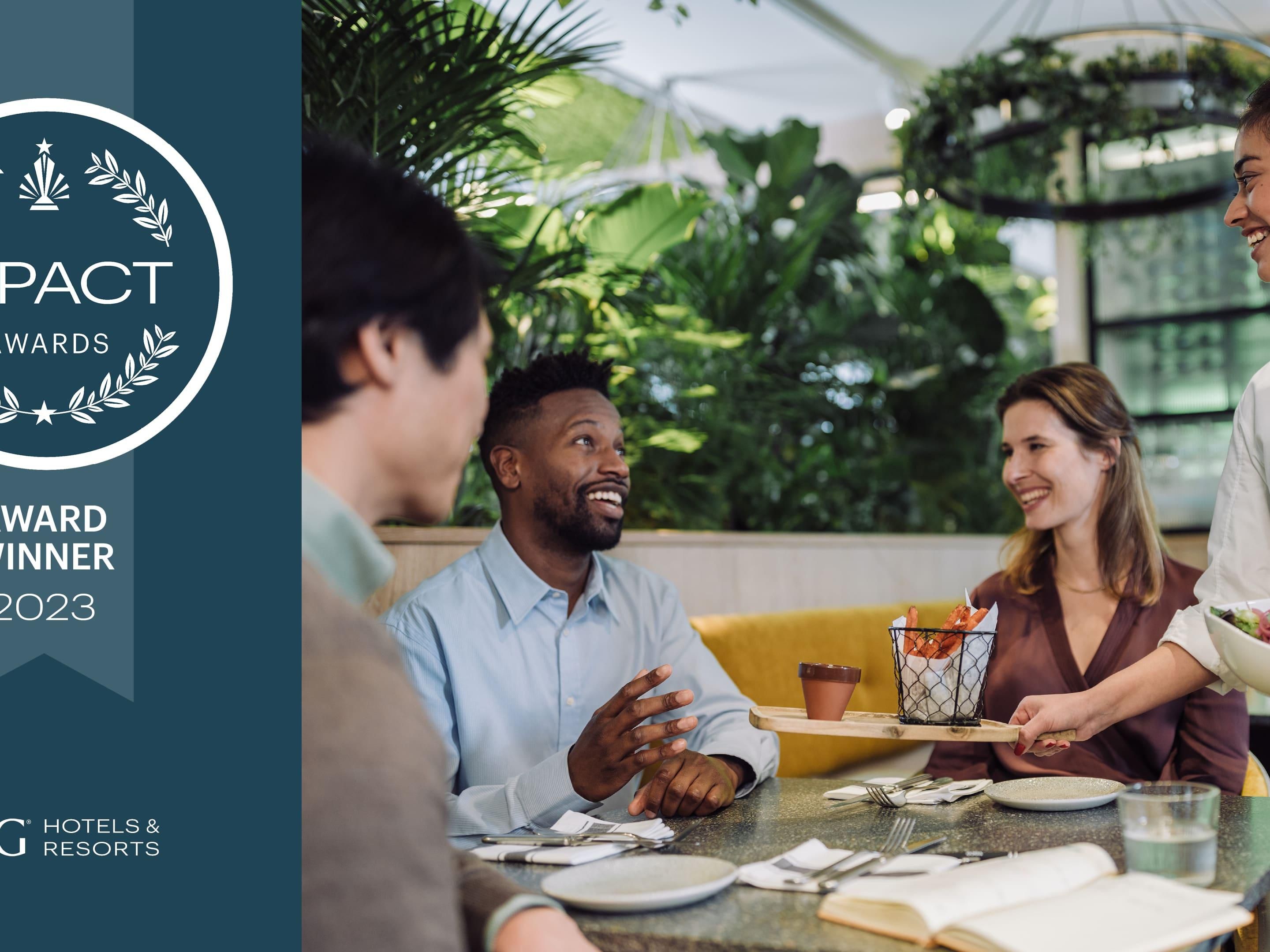 Here at the Hotel Indigo Tokyo Shibuya we are delighted to receive the New Hotel Impact Award for our achievements in 2023. We are proud to provide True Hospitality to our guests, colleagues and communities, and to be recognized by our fellow colleagues across IHG for the impact we have made.