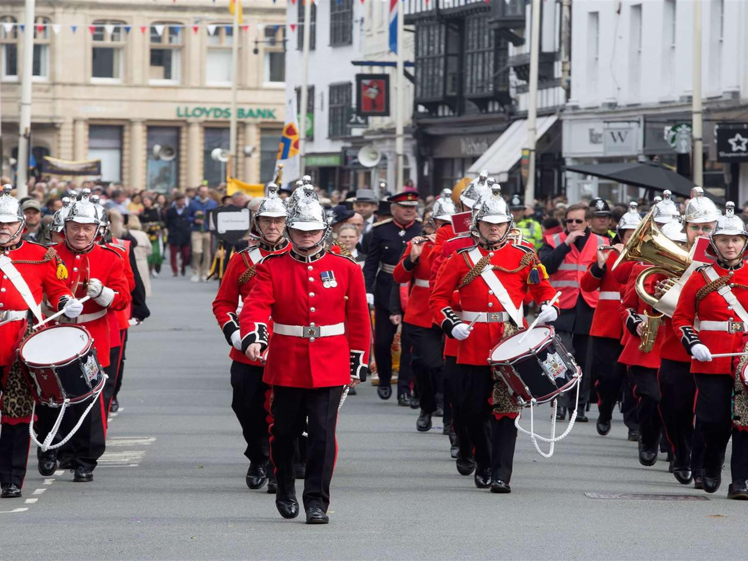 On Saturday 26th April 2025, Stratford upon Avon celebrates Shakespeare's Birthday with Marching Bands and the Annual Procession through Stratford.