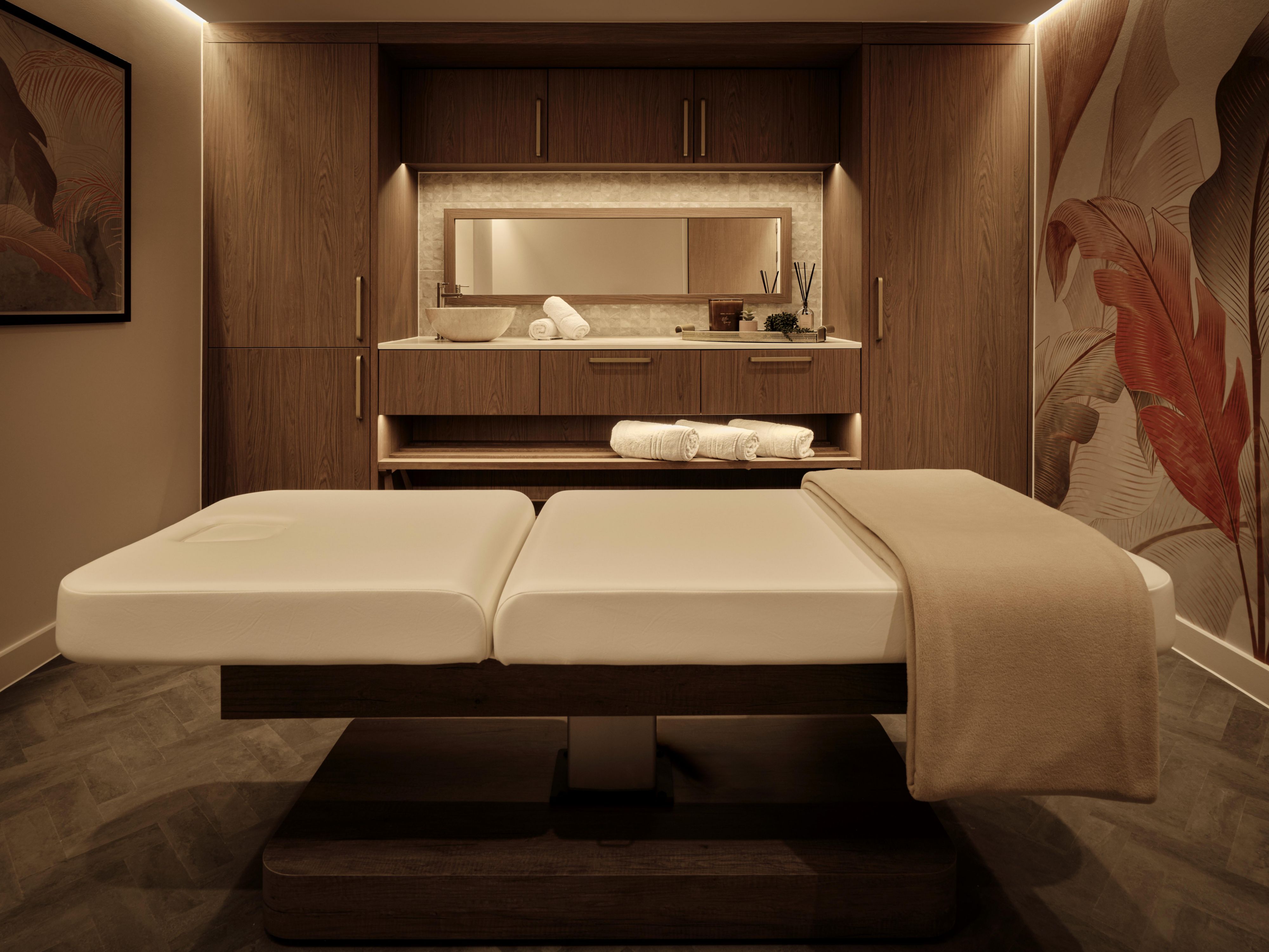 Unwind in a serene treatment area designed for ultimate relaxation