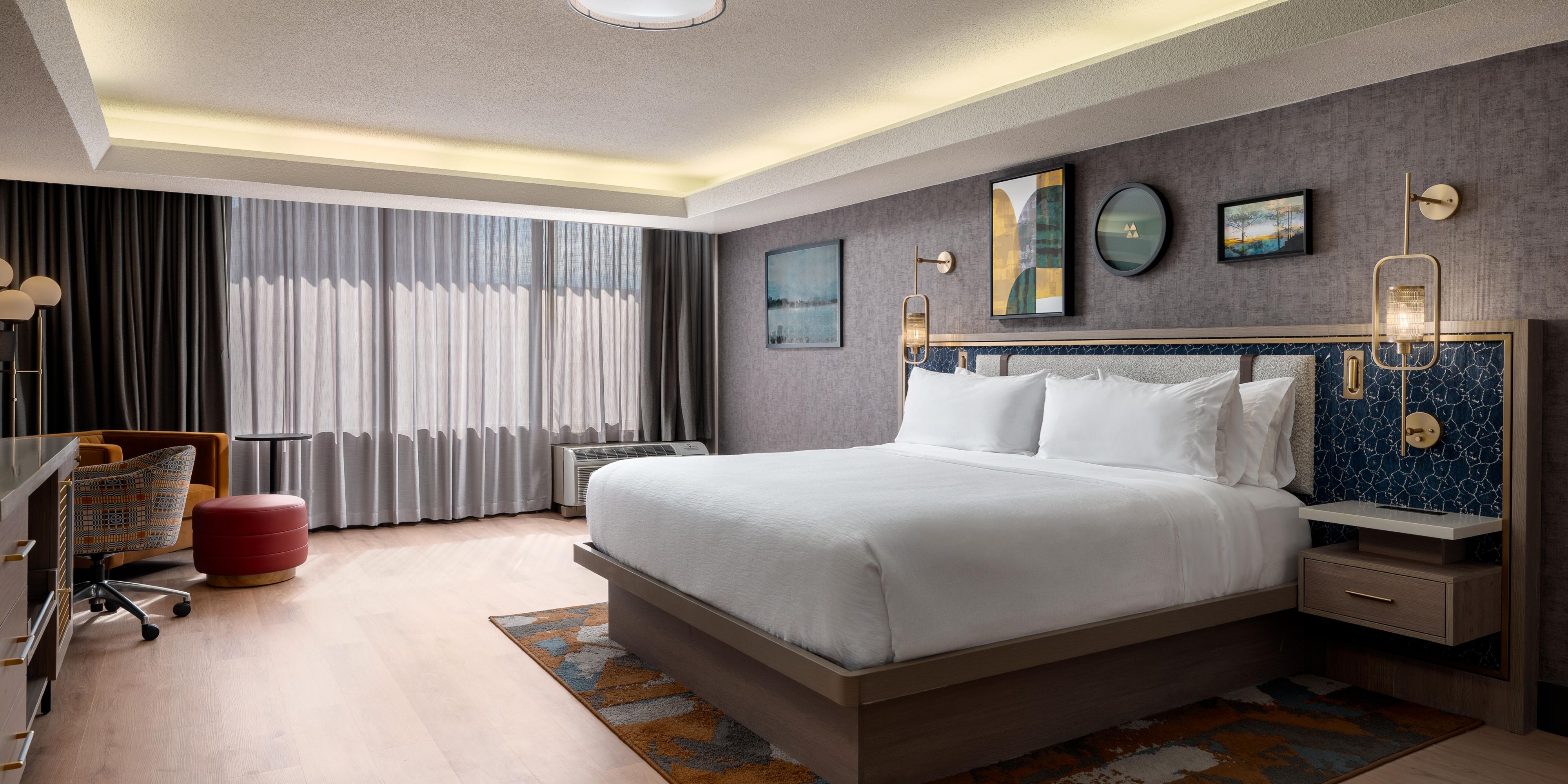 Relax in king-sized beds in the Hotel Indigo Detroit North - Troy.