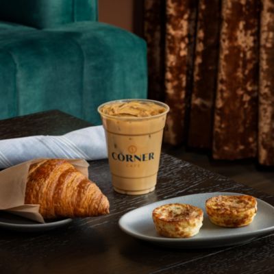 Grab a quick breakfast and coffee at our Corner Cafe.