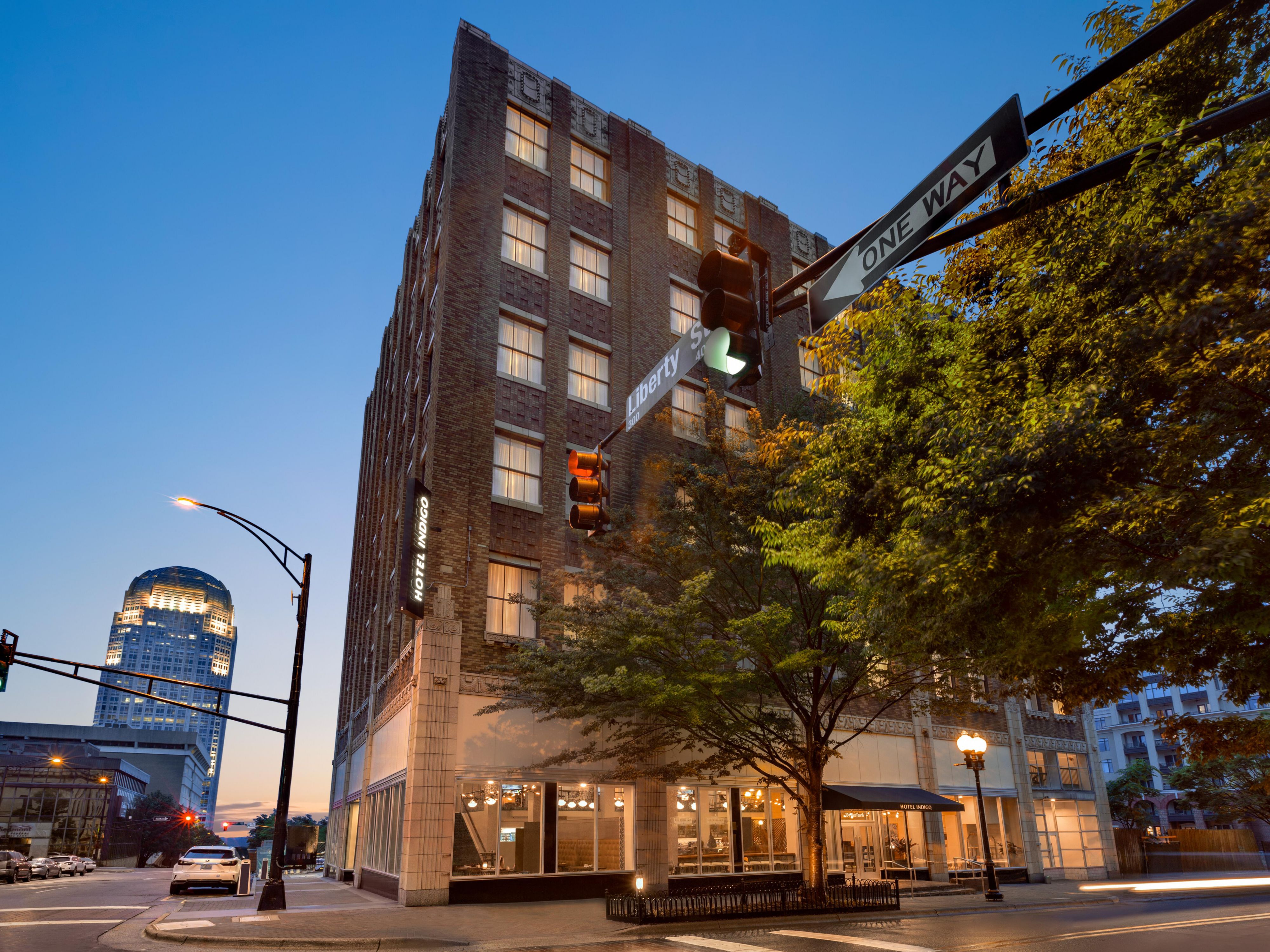 Hotel Indigo Winston-Salem Downtown opened its doors in the historic Pepper Building at Fourth and Liberty Streets, revitalizing a 1928 Winston-Salem art deco landmark and bringing a stylish boutique hotel experience to the city’s vibrant arts district.  