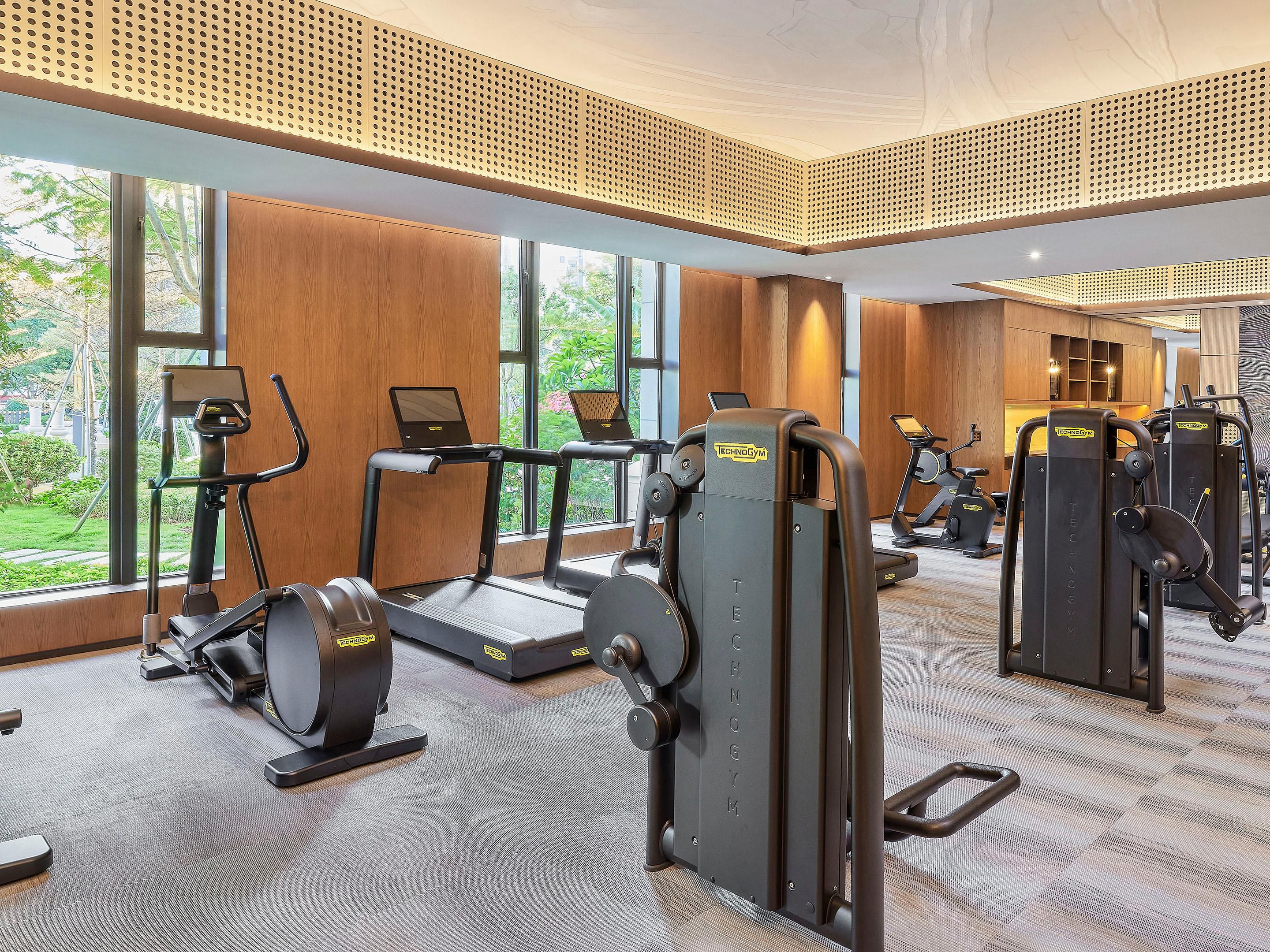 24-hour Fitness Center equips with Technogym Brand.