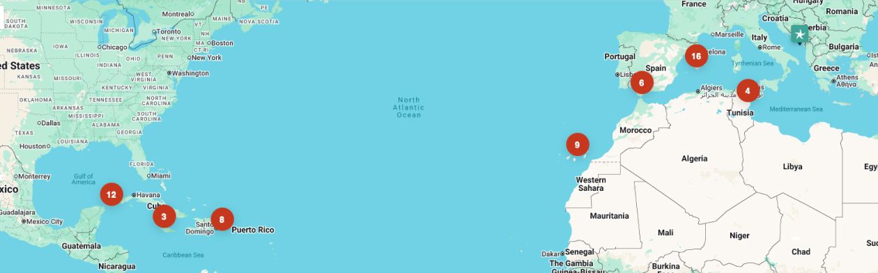 伊贝罗斯塔海滨度假村的地点地图