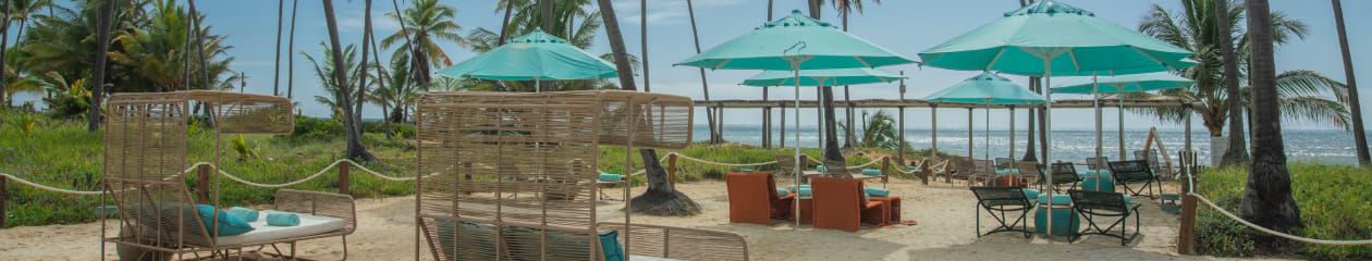 Cabana seating by the beach